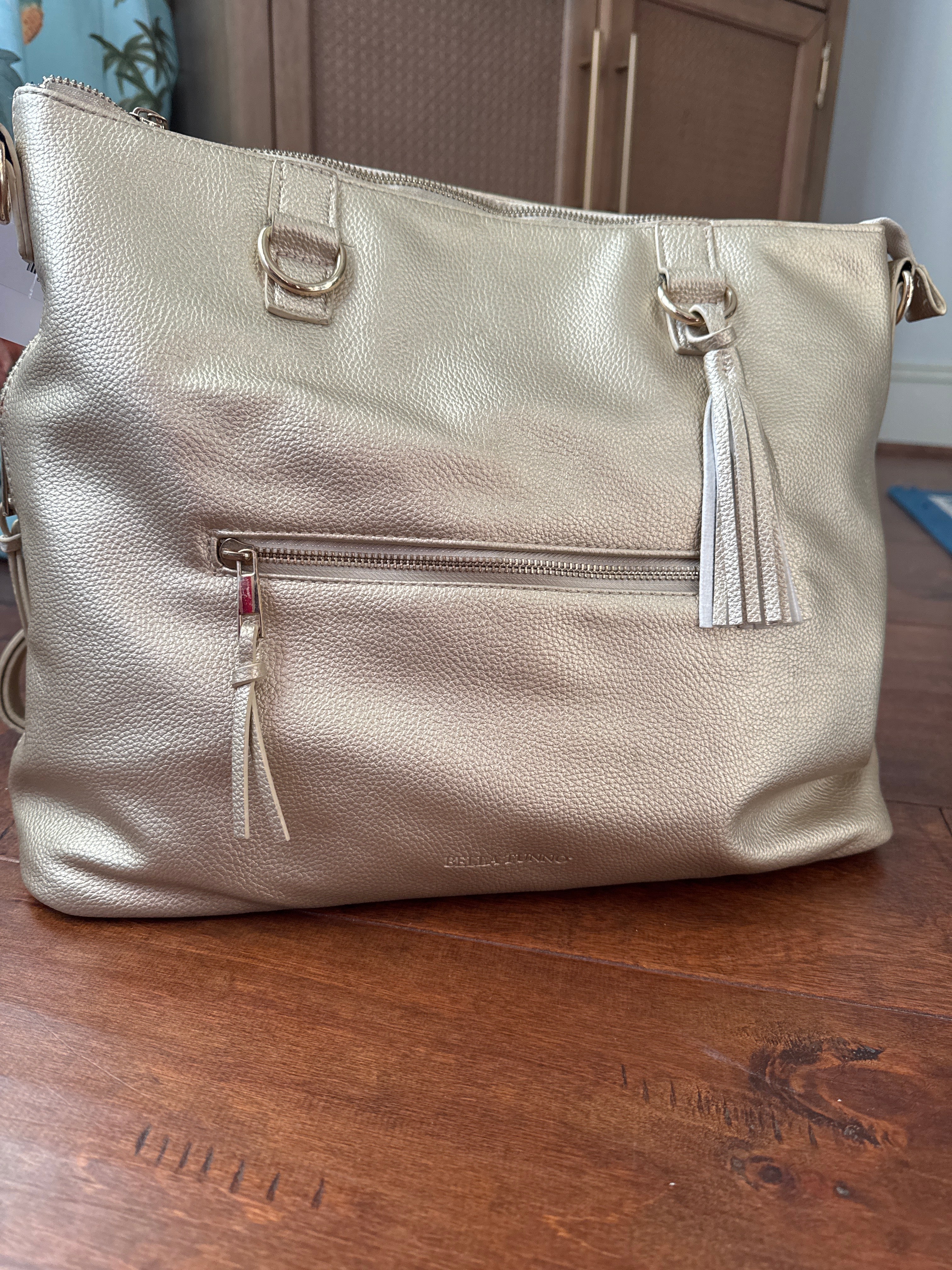 Bella Tunno Gold Diaper Bag & Accessories