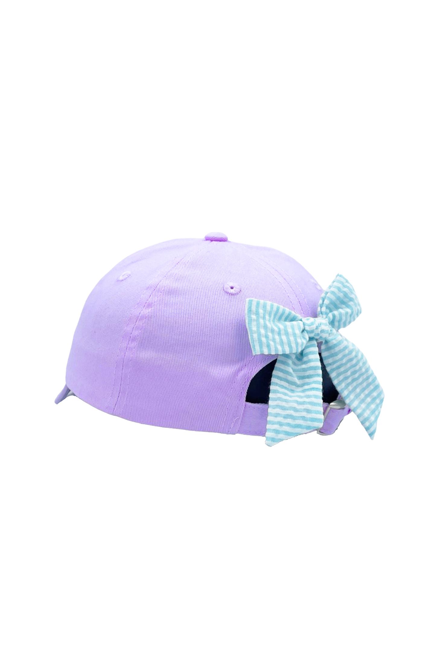 Lavender Mermaid Bow Baseball Hat: Youth (2-8)