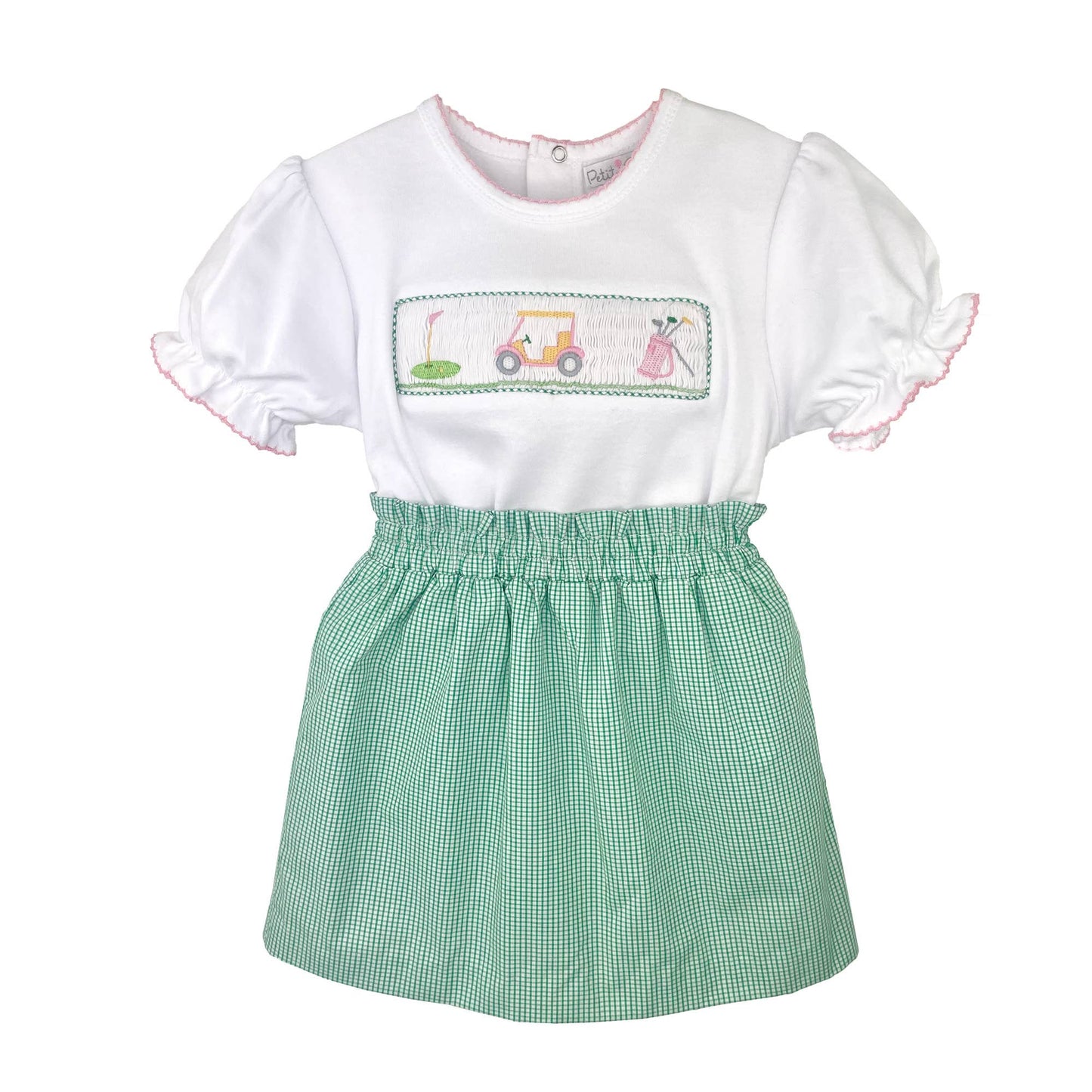Top & Skort with Golf Picture Smocking