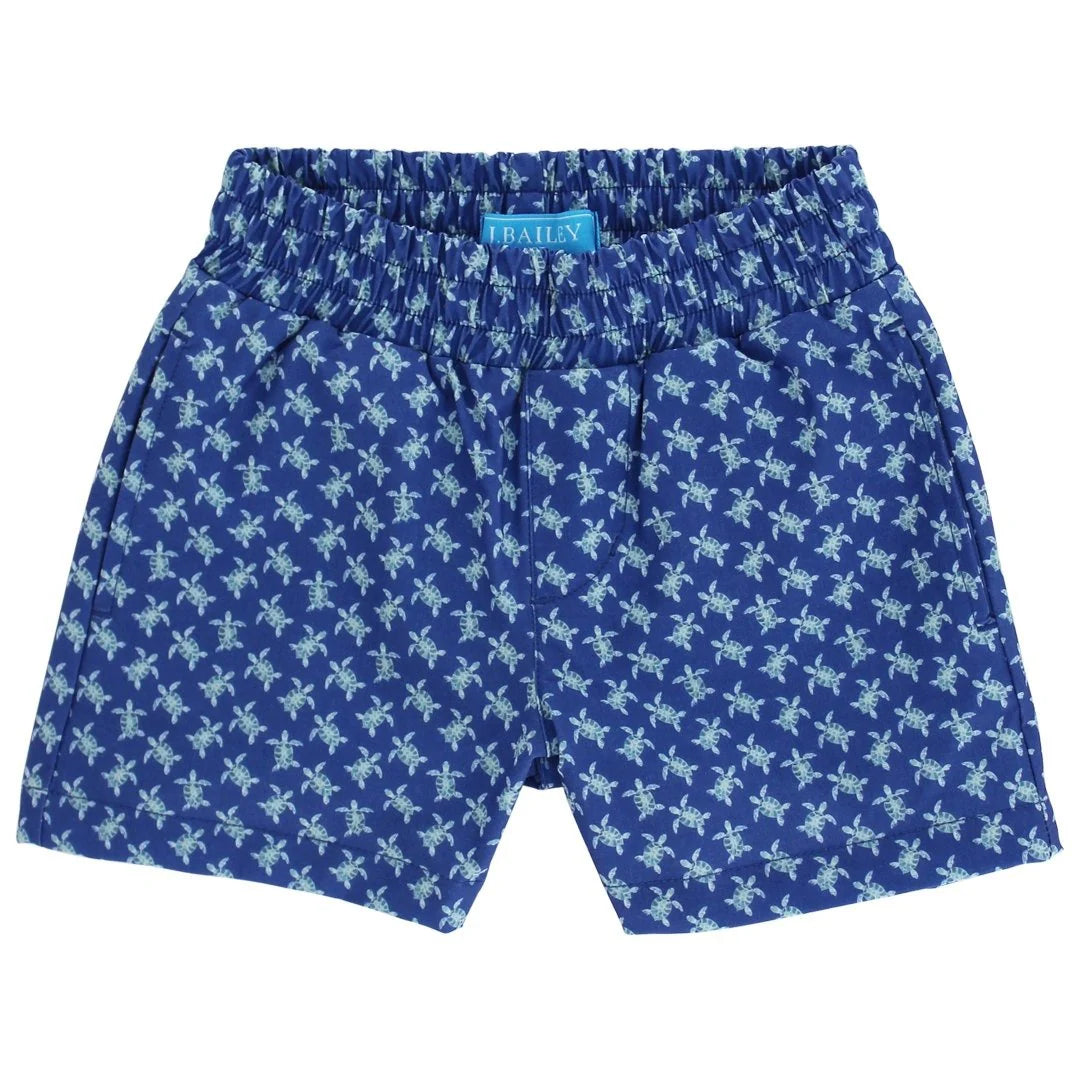Performance Pull on Short - Blue Turtles