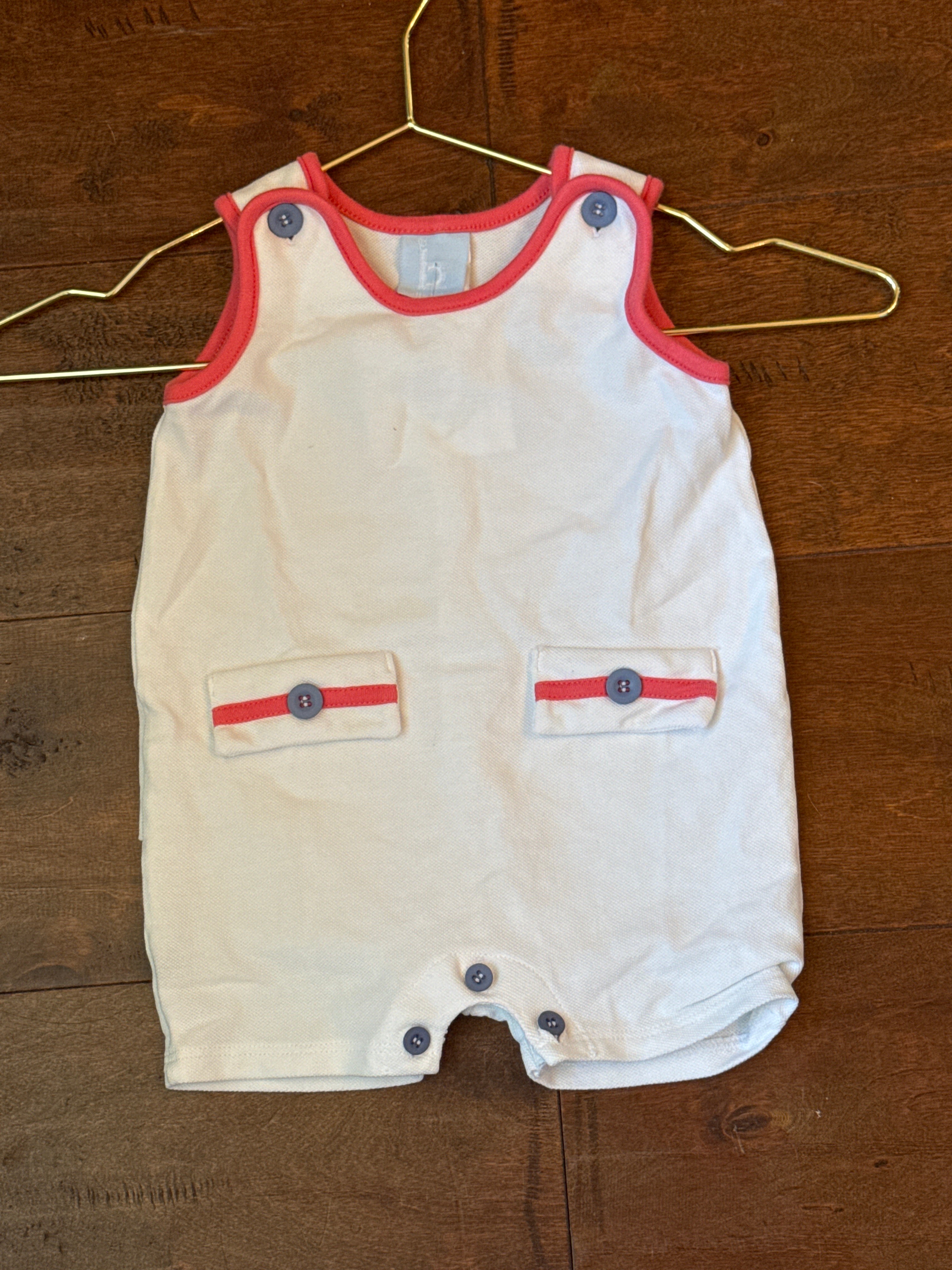 Bella Bliss Coral and White Jon Jon 12m