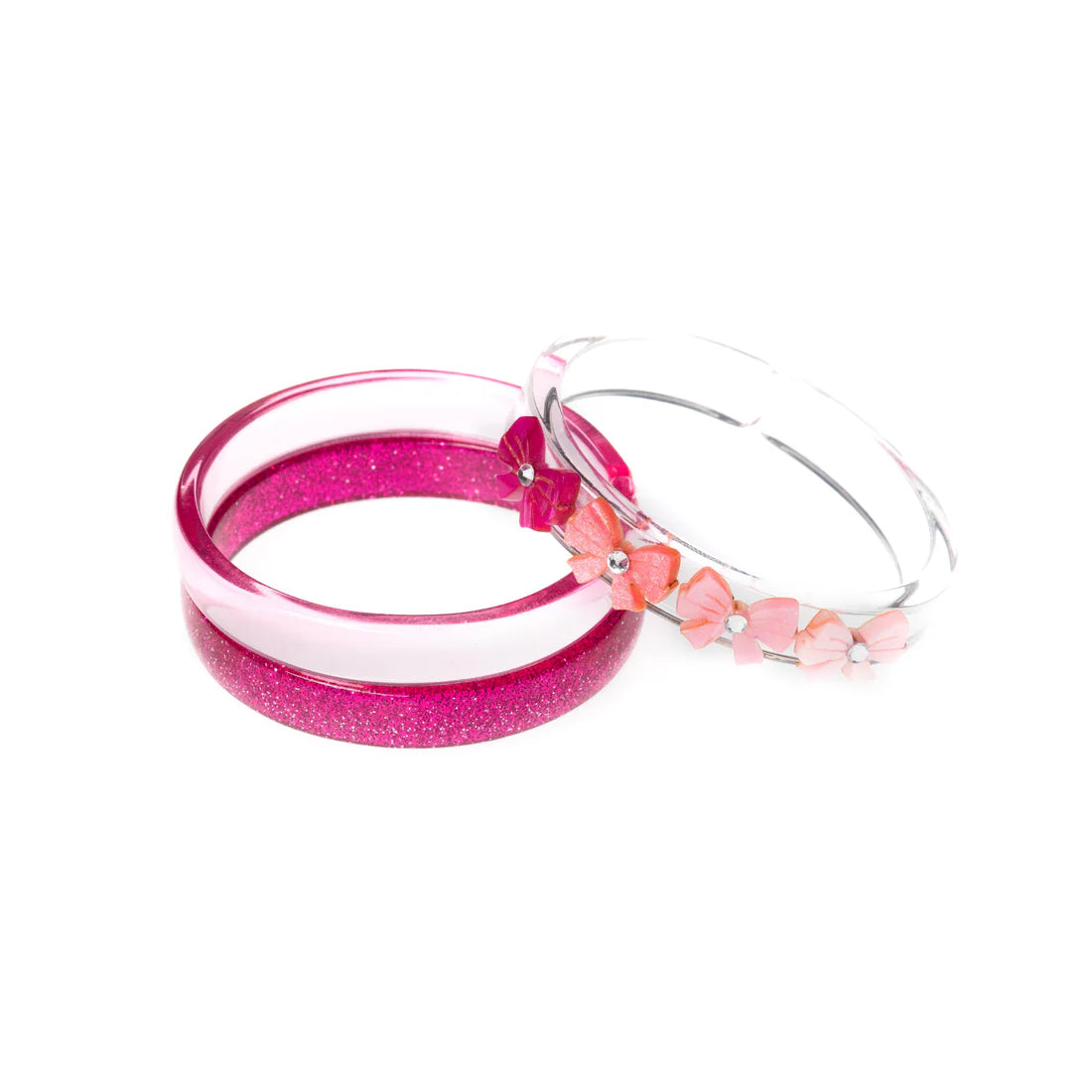 Bows Shimmer Pink Bangles