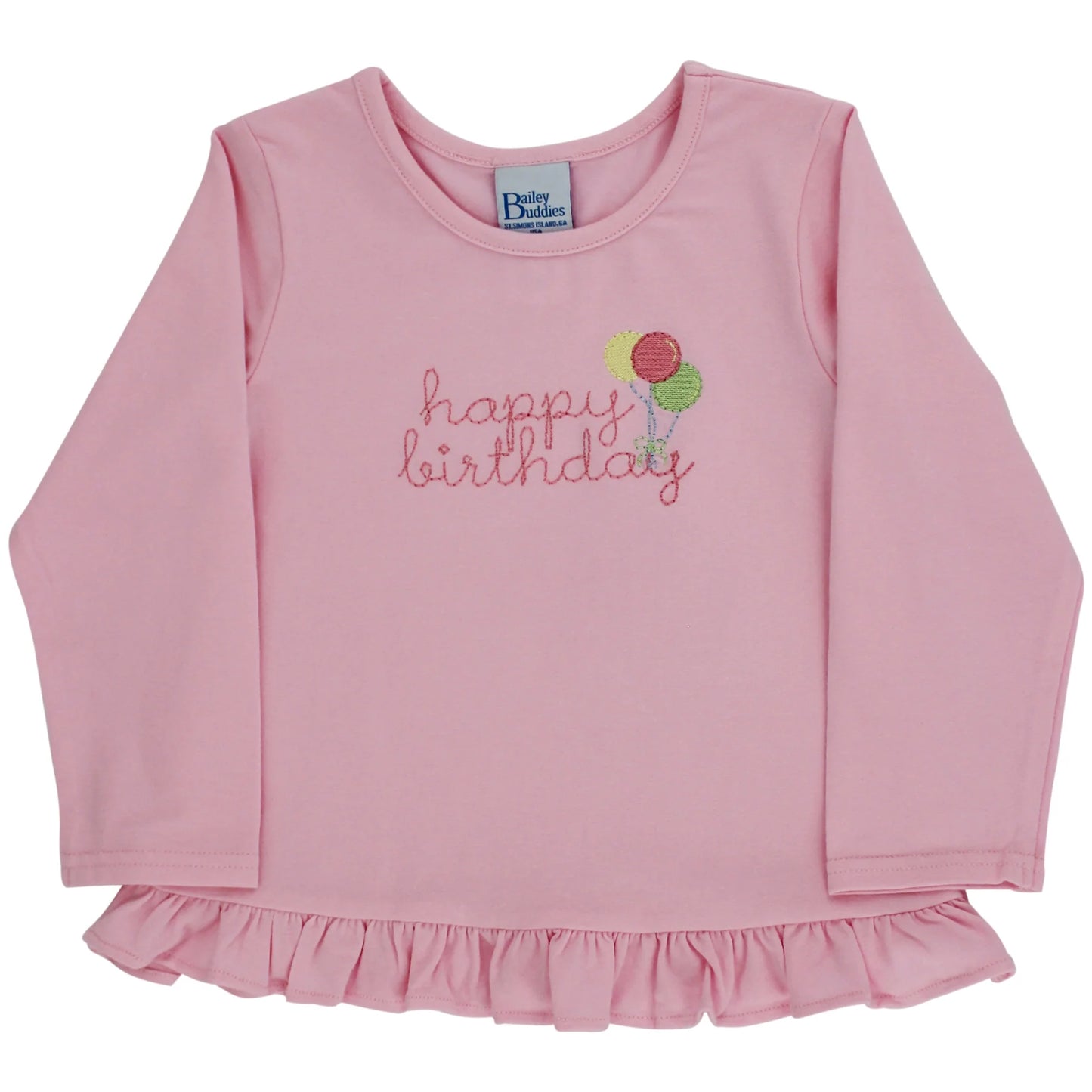 Happy Birthday Long Sleeve Tee (Girl)