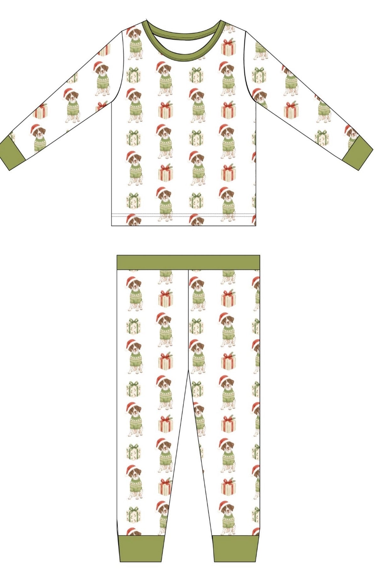 Green Pointer Christmas Jam Set