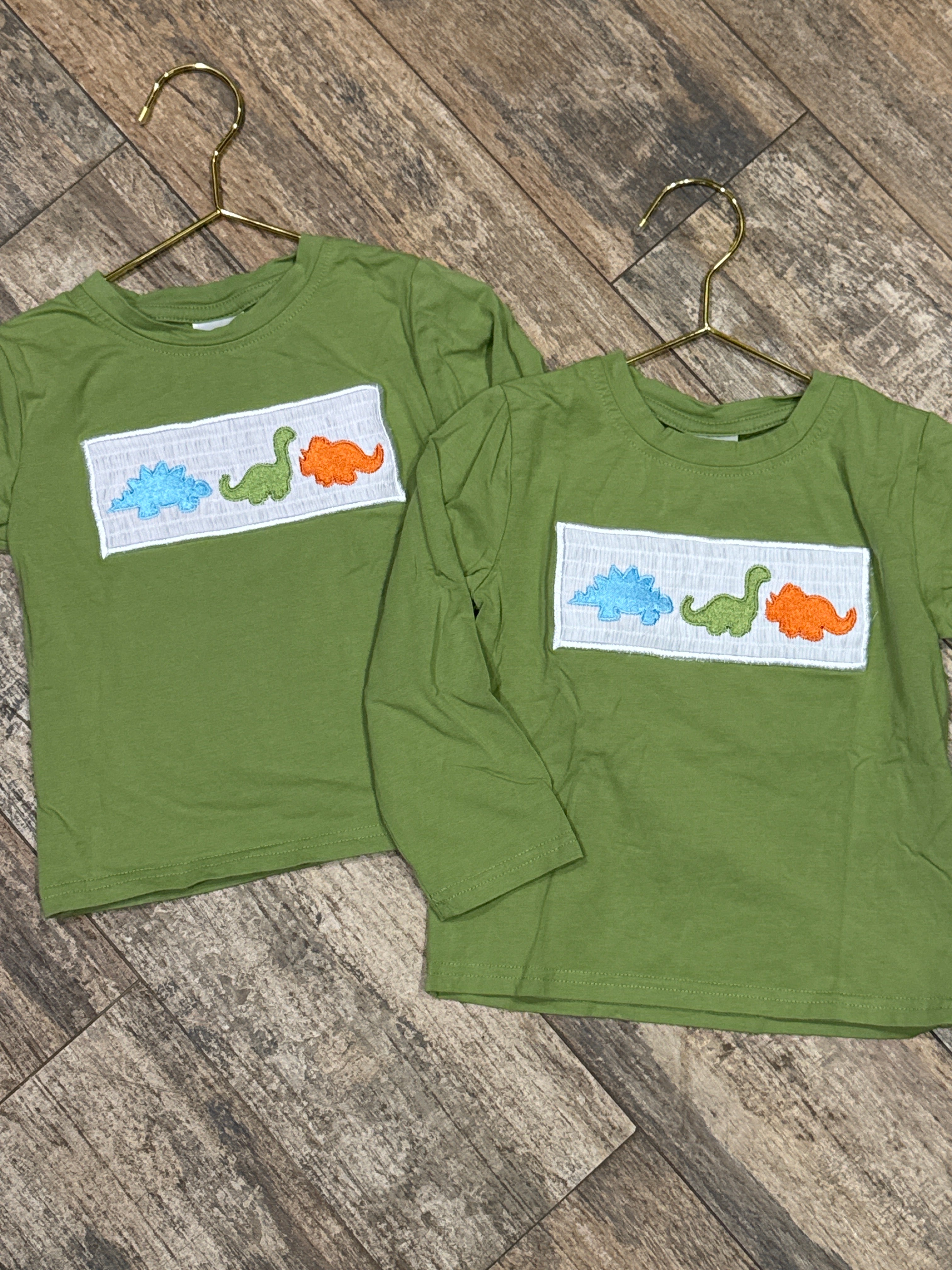 Smocked Dino Long Sleeve Tee 2T