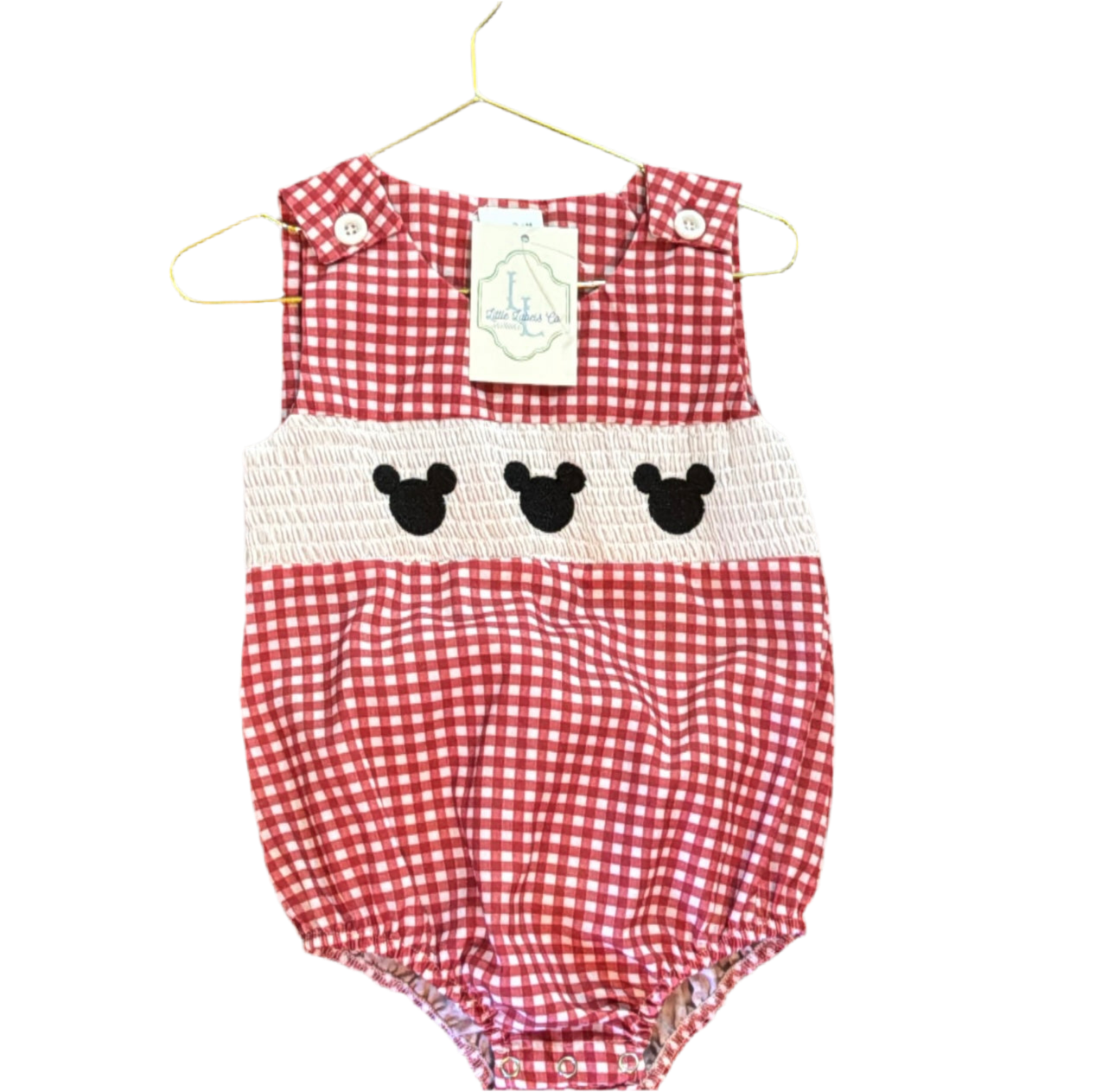 Mouse Smocked Bubble 18-24M