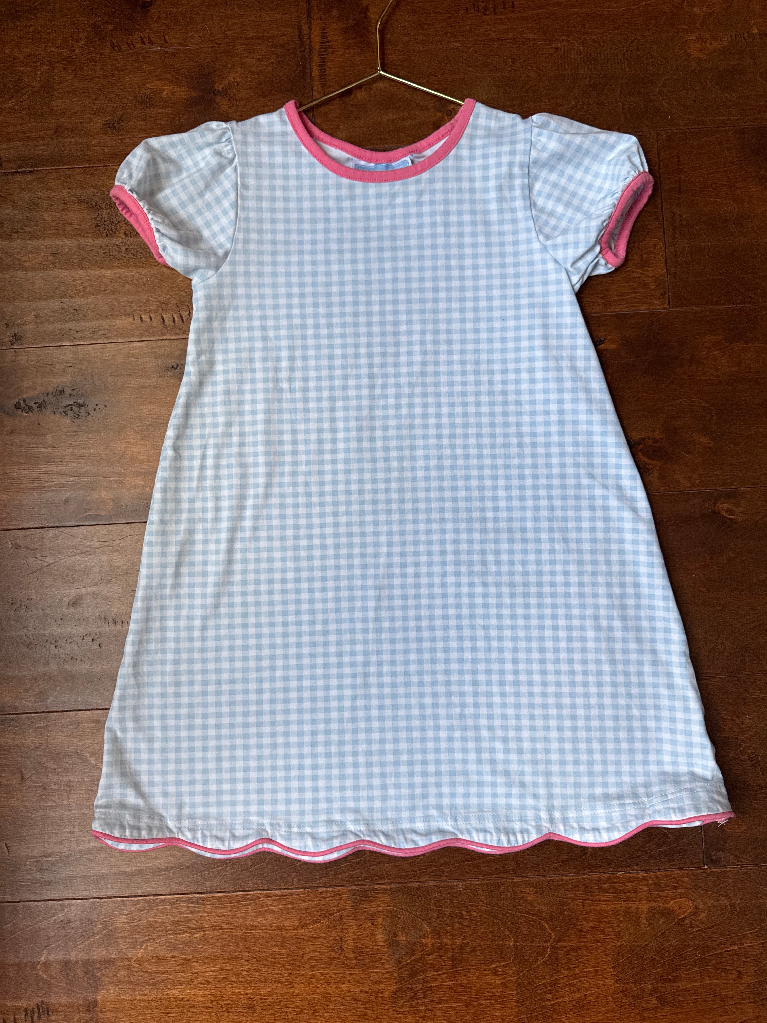 Trotter Street Blue Gingham Swing Dress 8