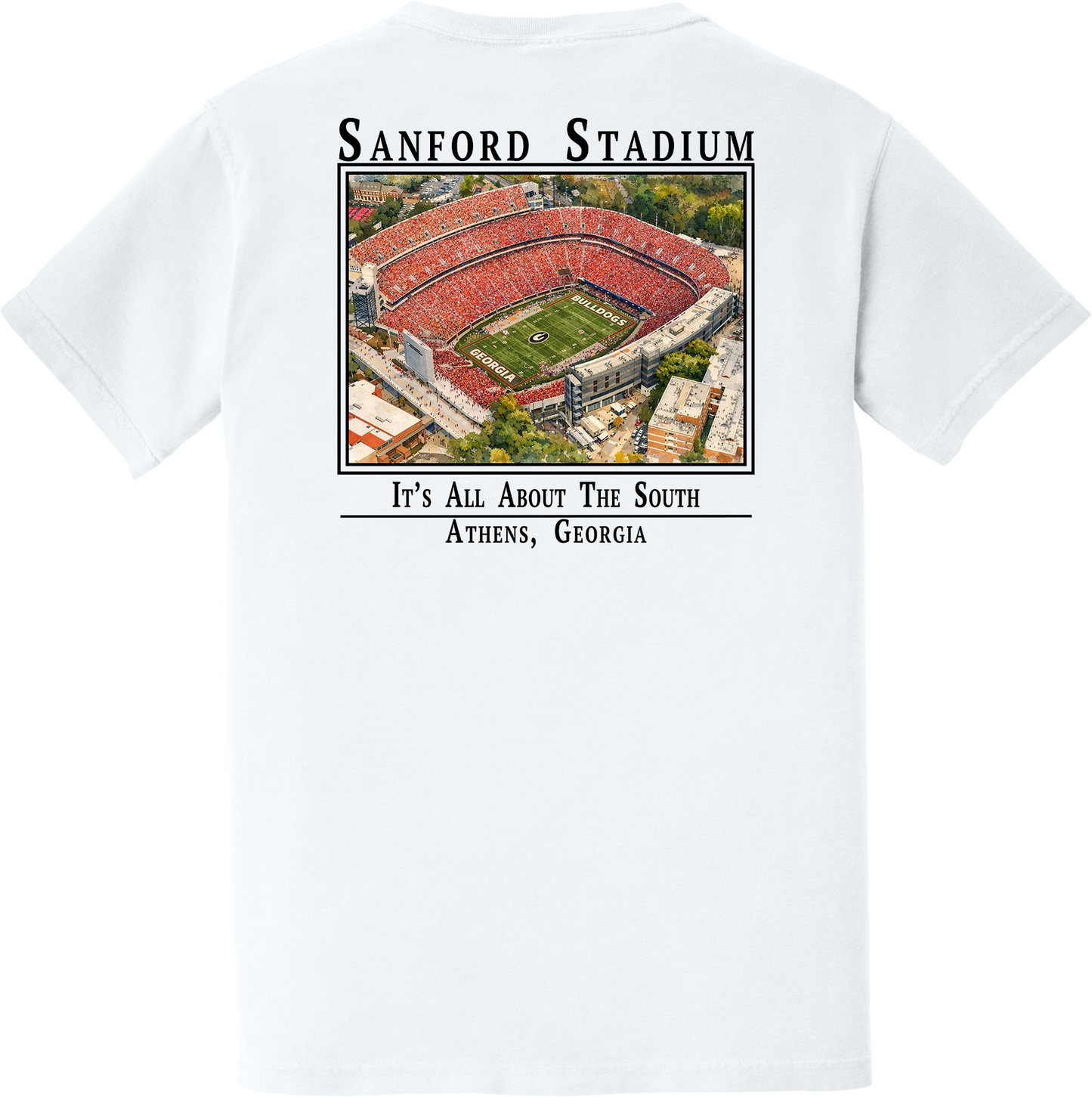 It's All About The South - Bulldog tee: White