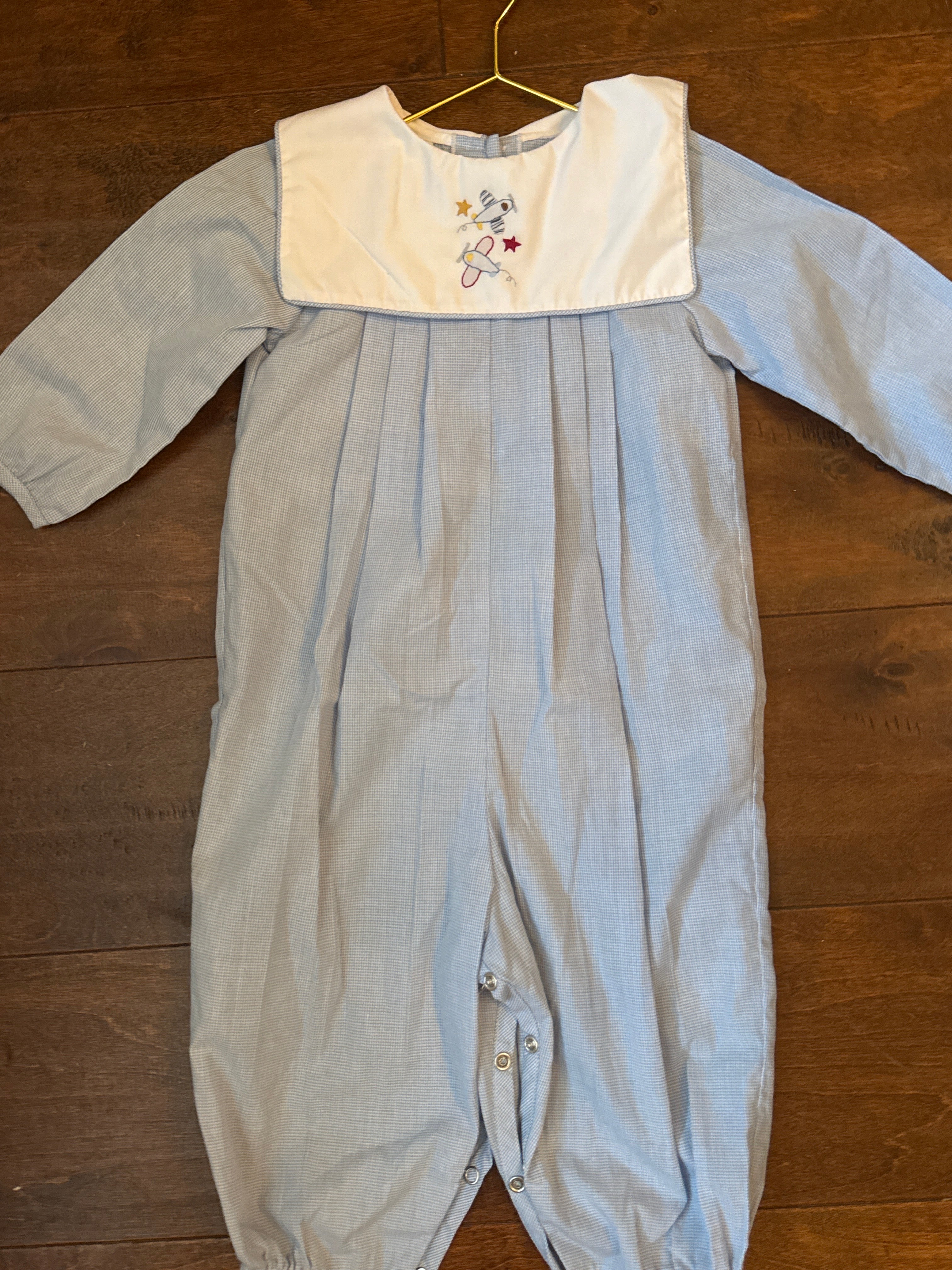 Bailey Boys Airplane Embroidered Longall 18m