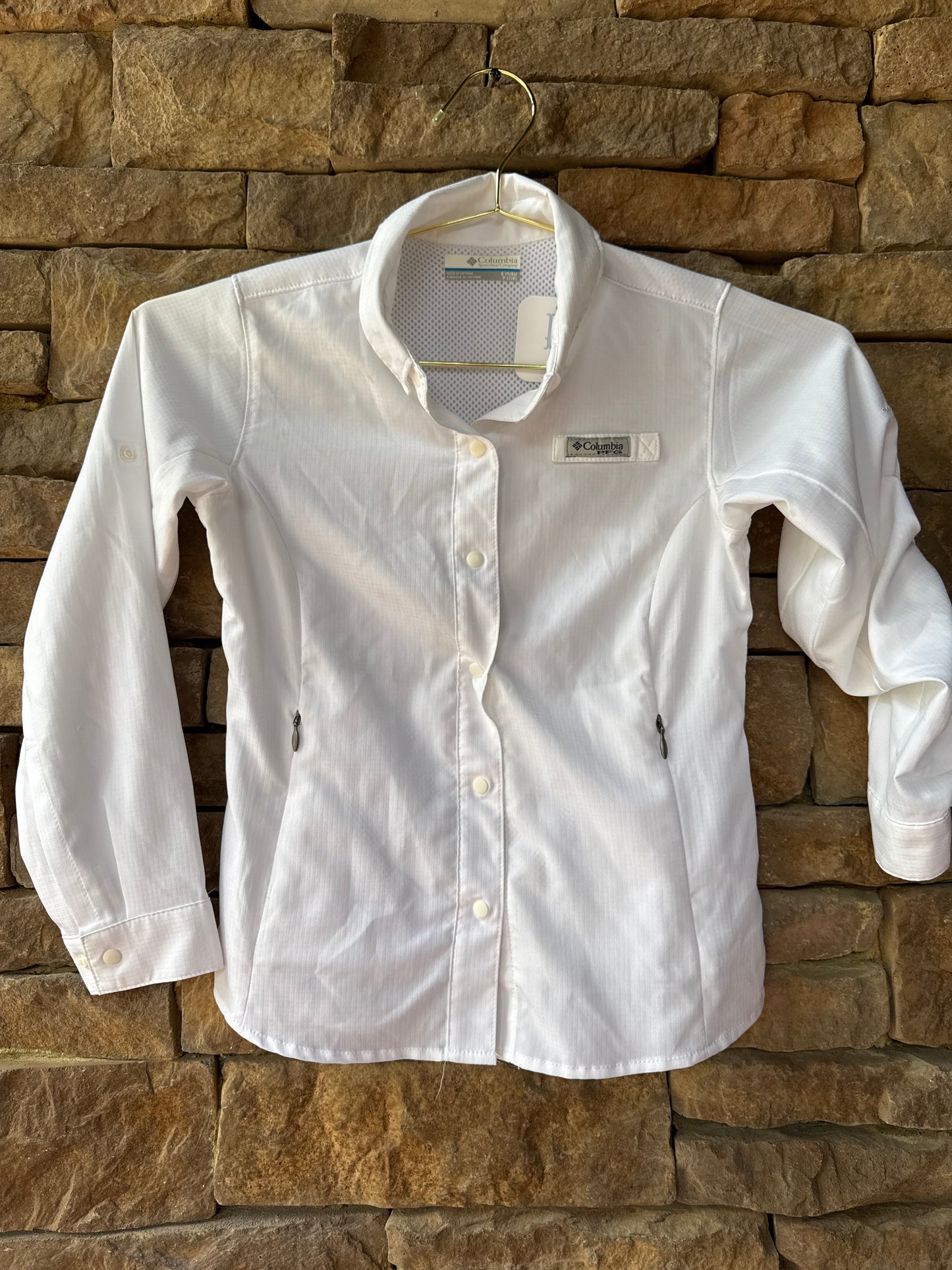 Columbia Fishing Shirt White S 7/8