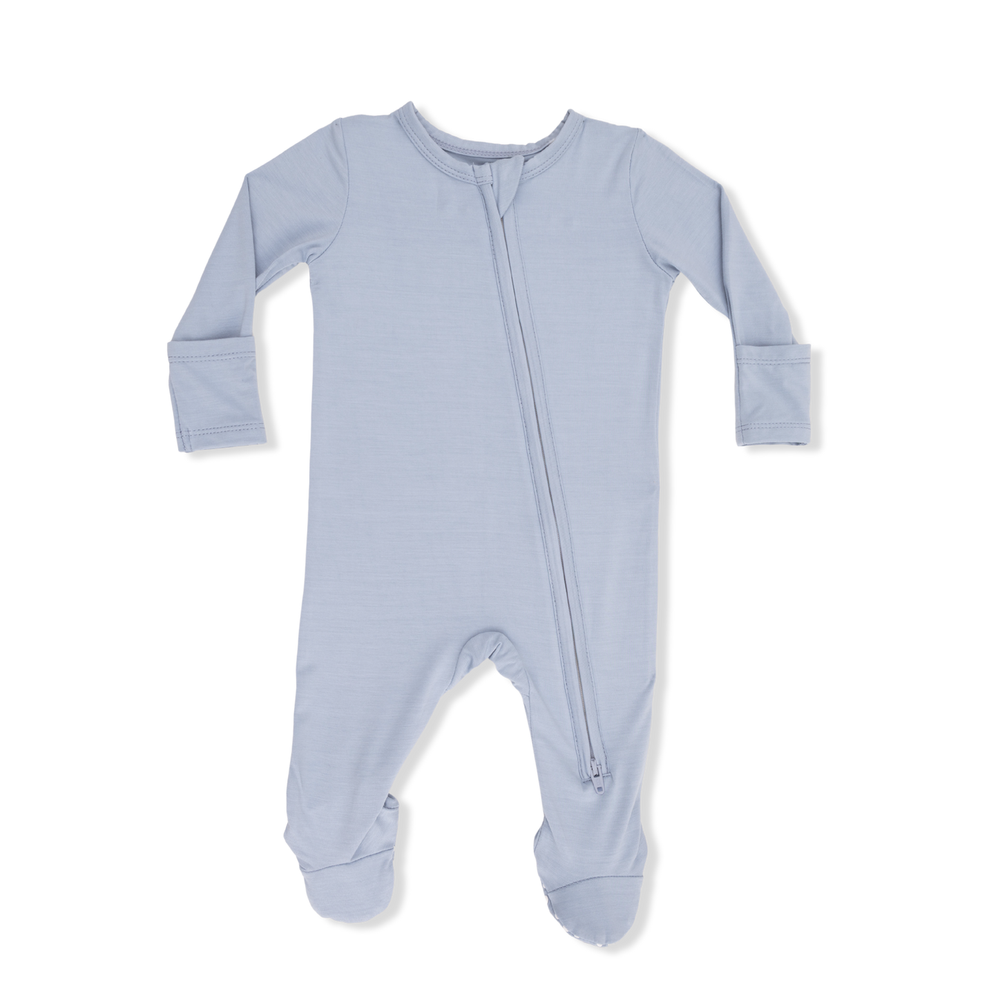 Solid Niagara Mist - 2 Way Zipper Footie