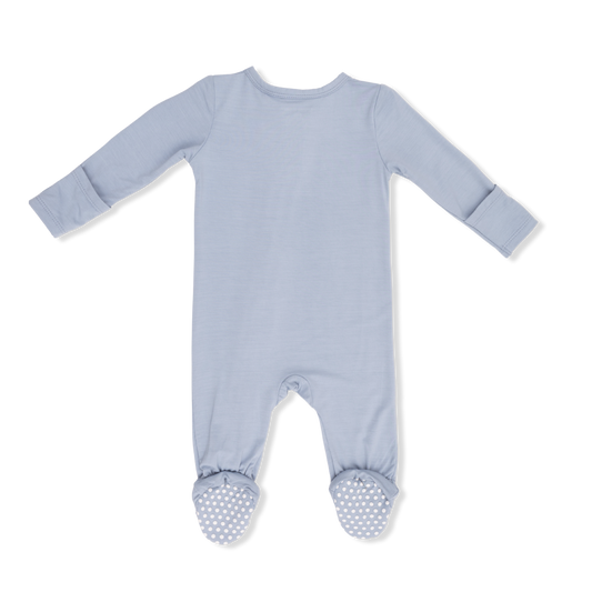 Solid Niagara Mist - 2 Way Zipper Footie