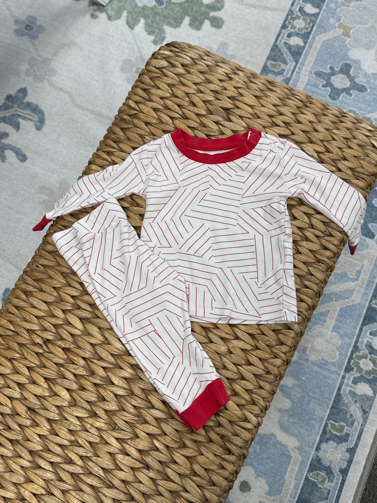 LAKE Red and White PJs 12-18m