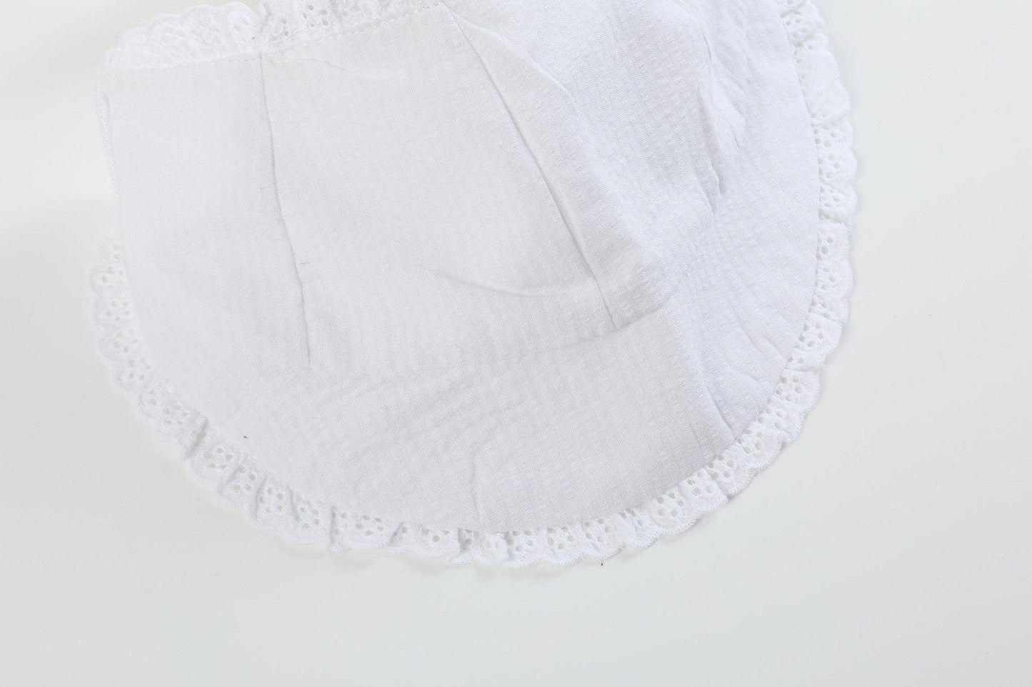 White Summer Baby Bonnet Sunhat: One Size