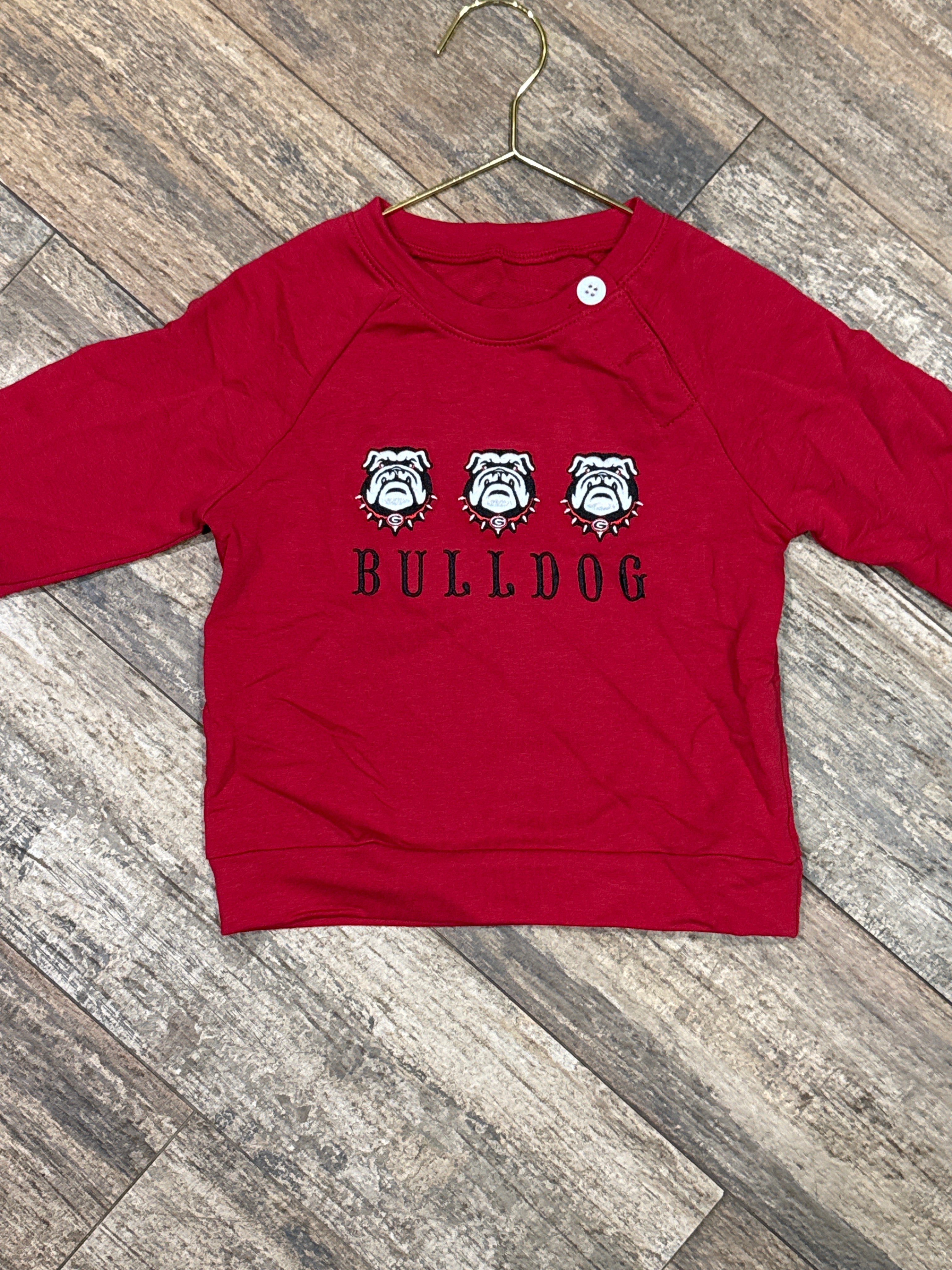Bulldogs Applique Cotton Pullover 3T