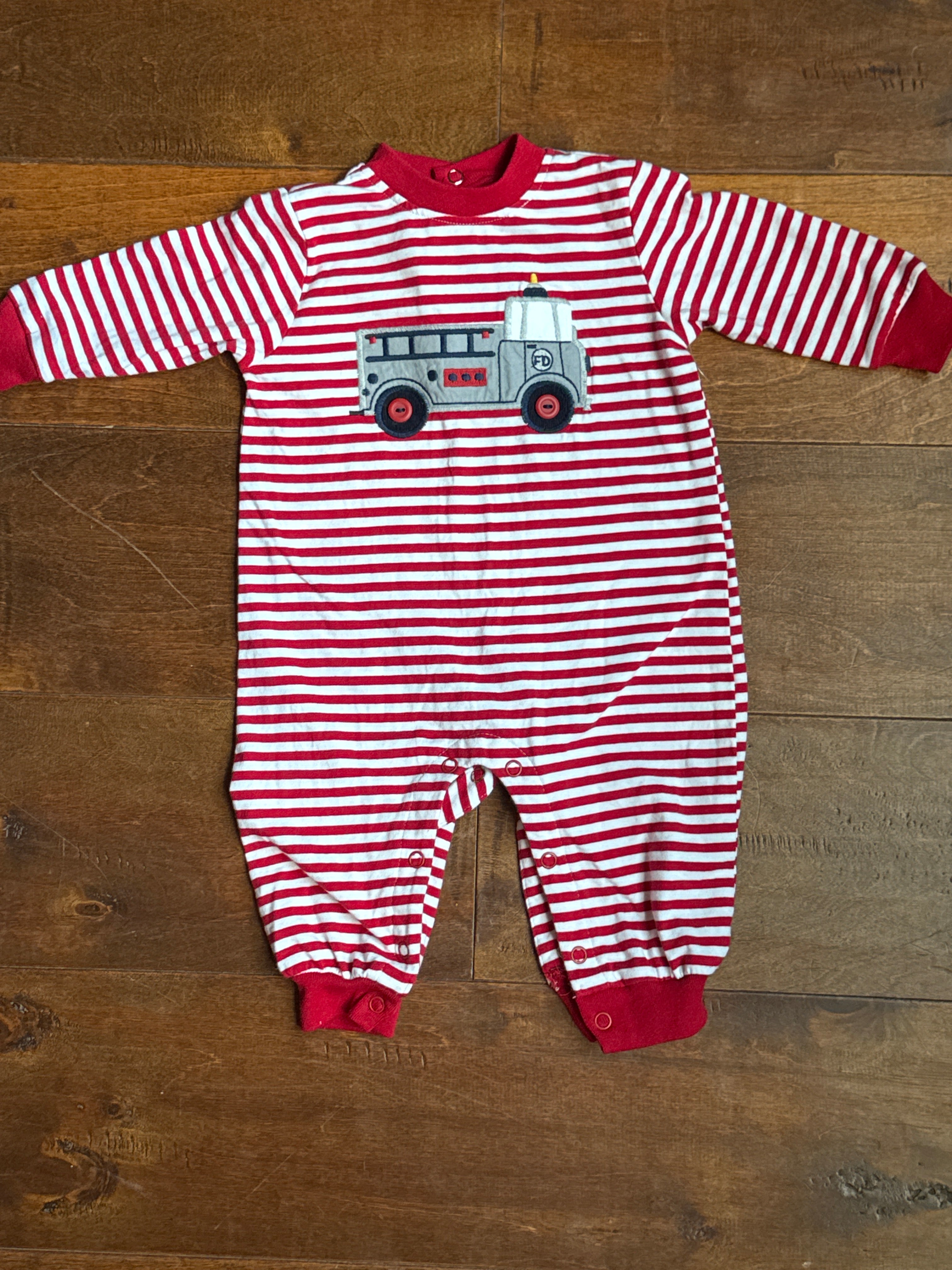 Bailey Boys Firetruck Reversible John John