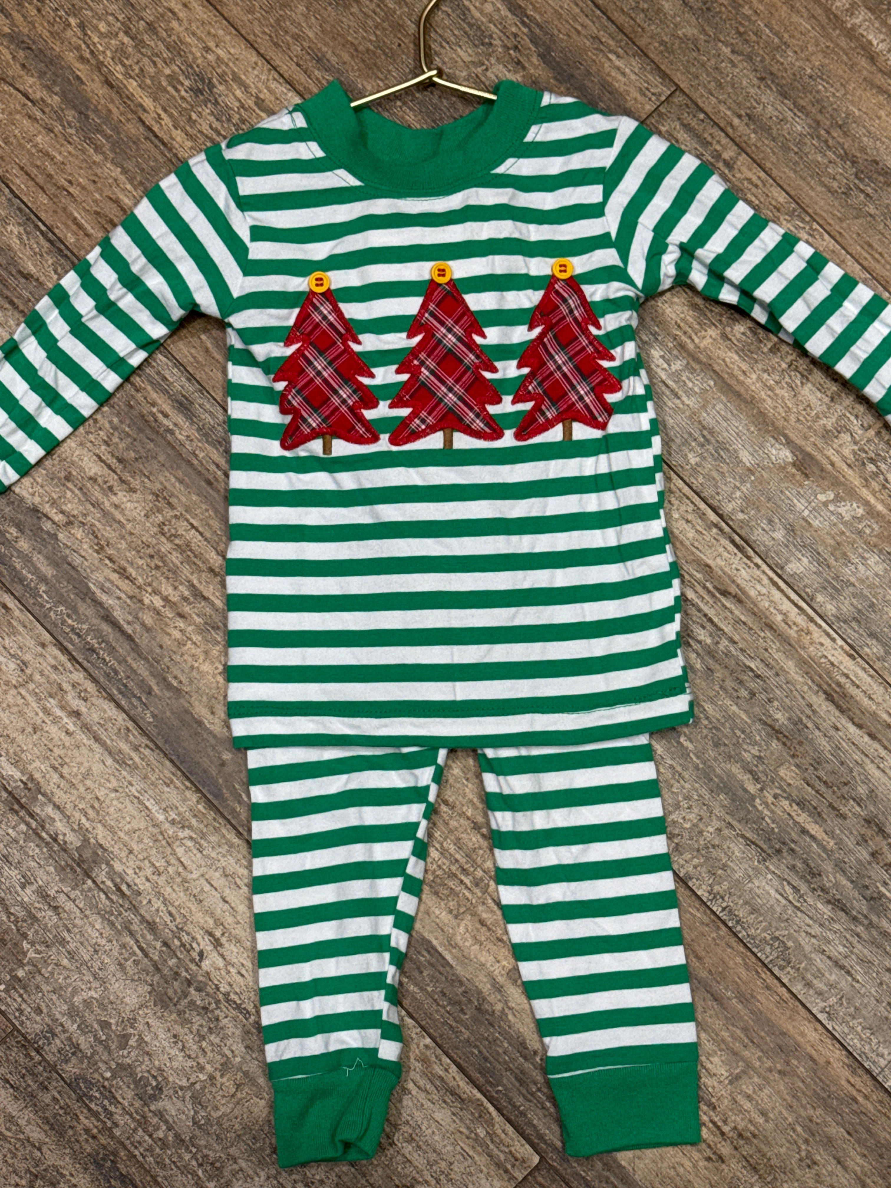 Bailey Boys Plaid Christmas Tree PJs 2T