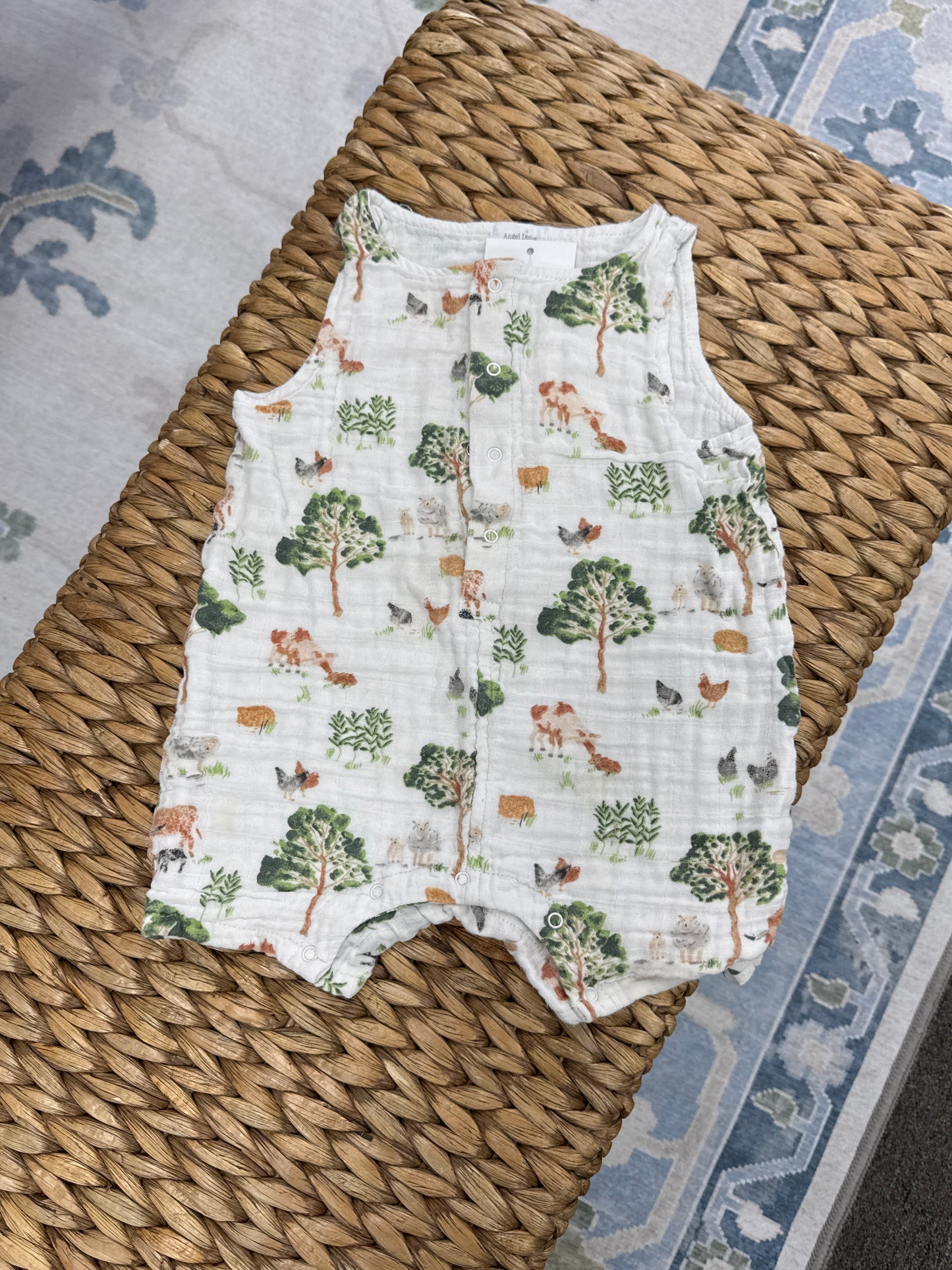 Angel Dear Farm Gauze Romper 12m