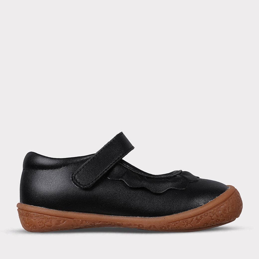 Amina Leather Girls Mary Jane Shoe: Brown Leather