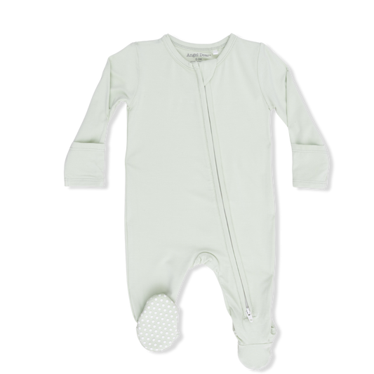 Solid Sage - 2 Way Zipper Footie