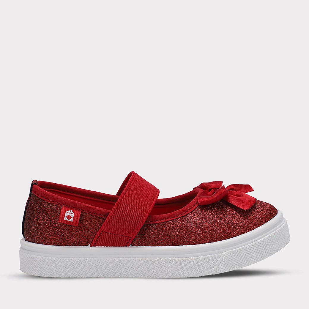 Quinn Girls Mary Jane Shoe: Red Glitter