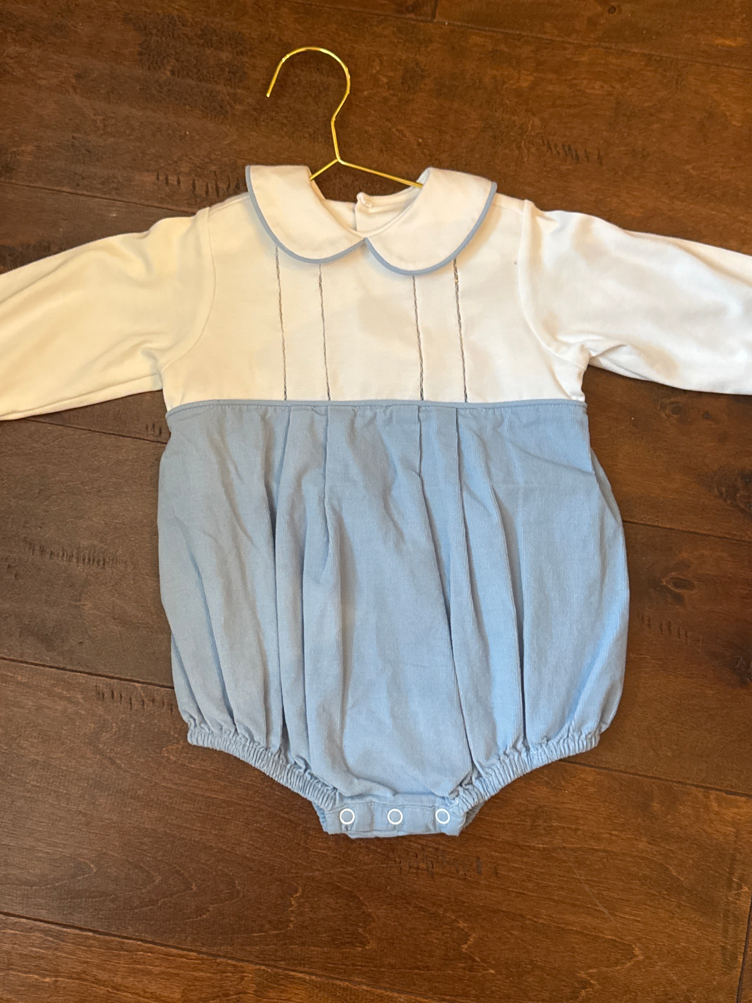 RN Baby Blue Cord Bubble 12m