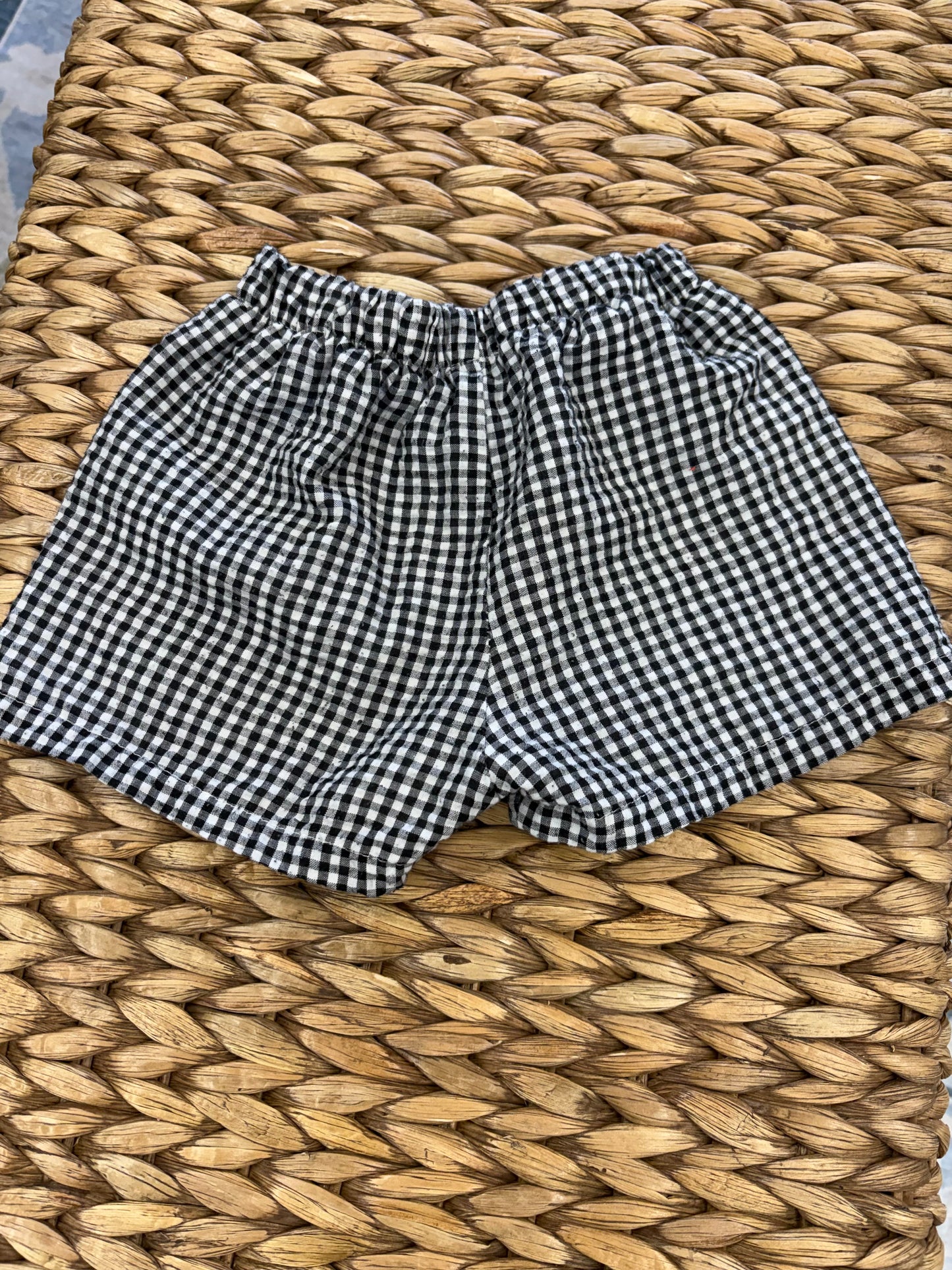 Black Gingham Short 12M