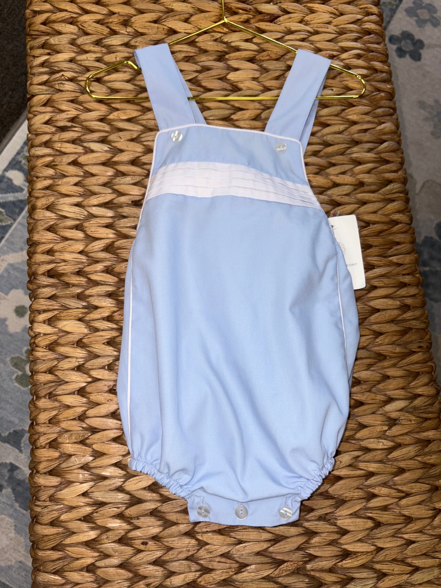 Proper Peony Petite Blue Boy Bubble 12M