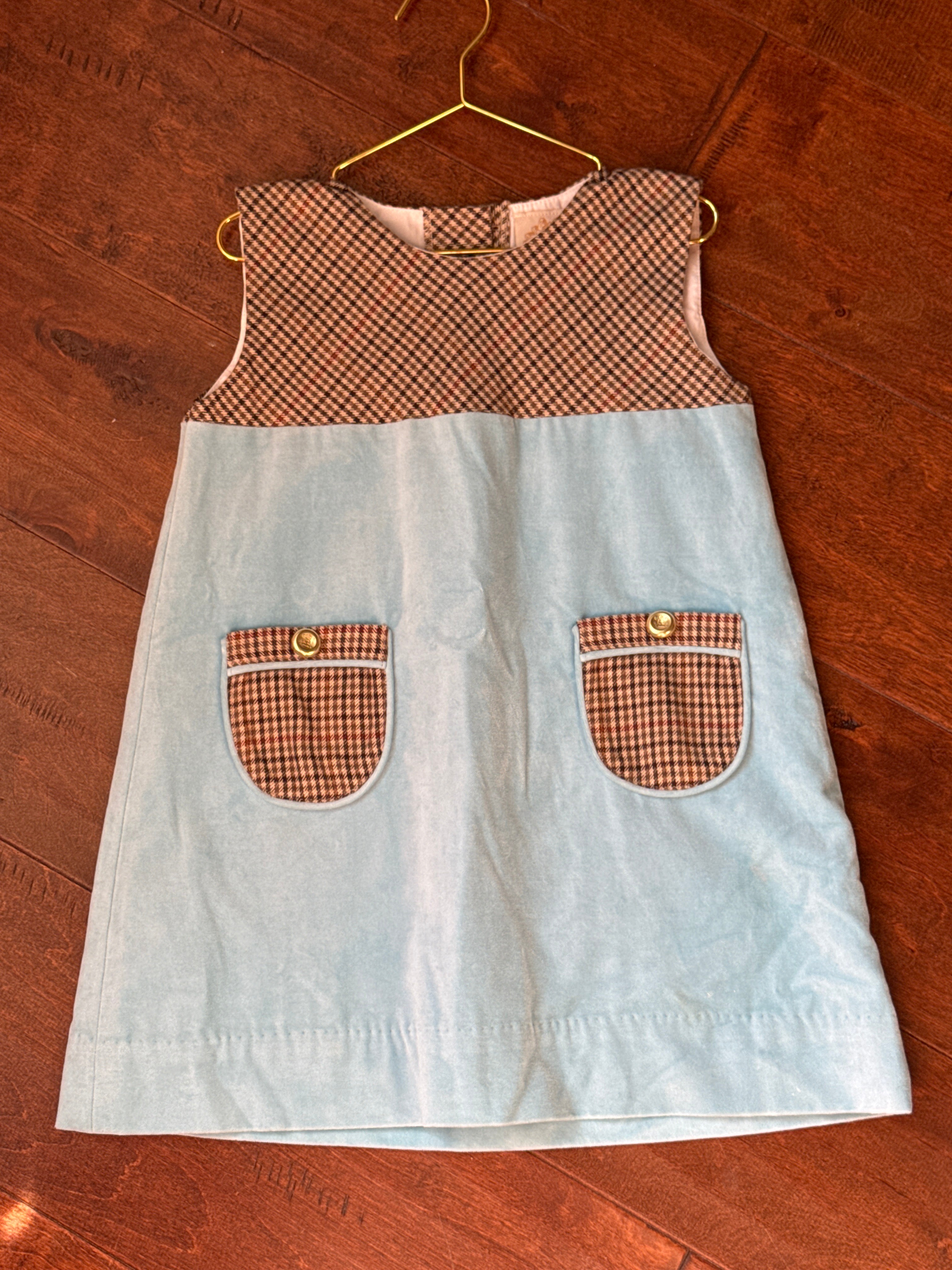 TBBC Velvet Plaid Swing Dress 5