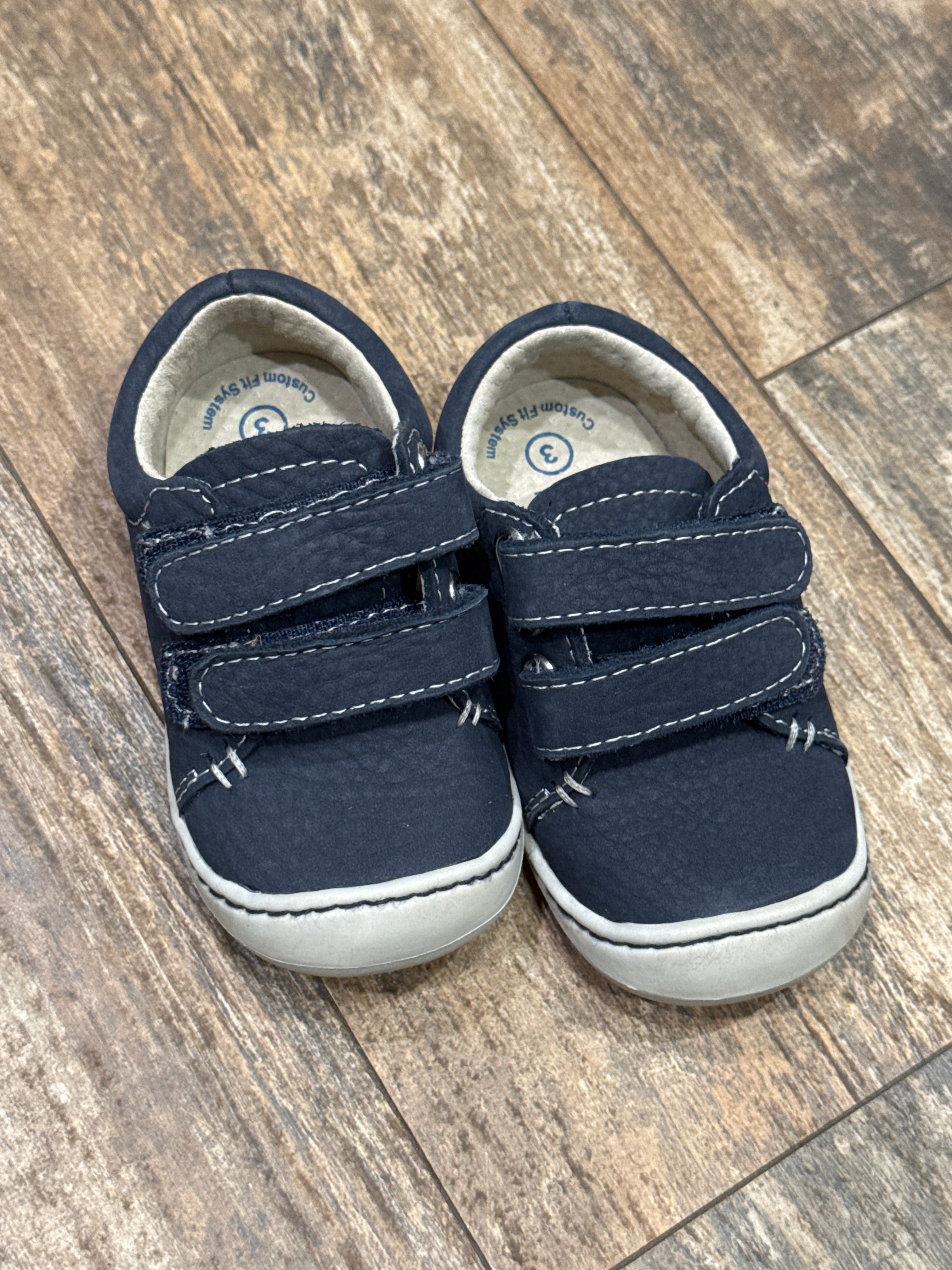 Footmates Navy Velcro Shoe c3W