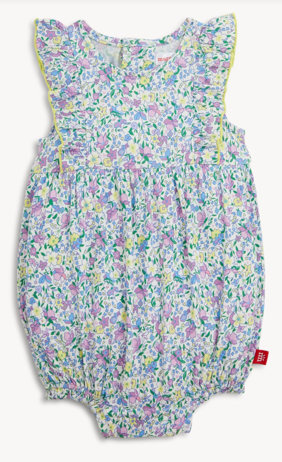 Lavinia Model Magnetic Ruffle Bubble Romper