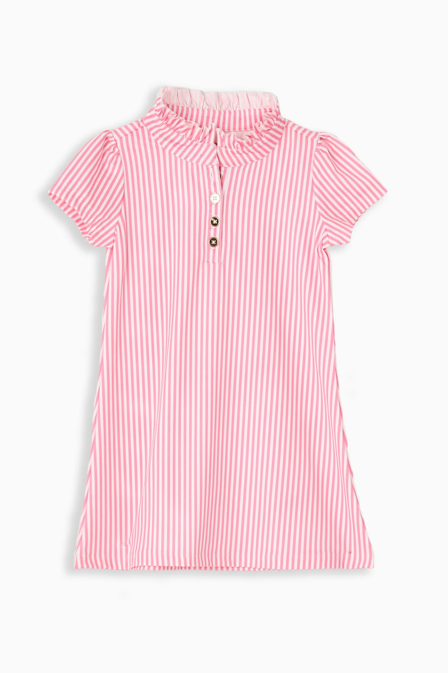 Sammi Dress: Pink Seersucker Stripe