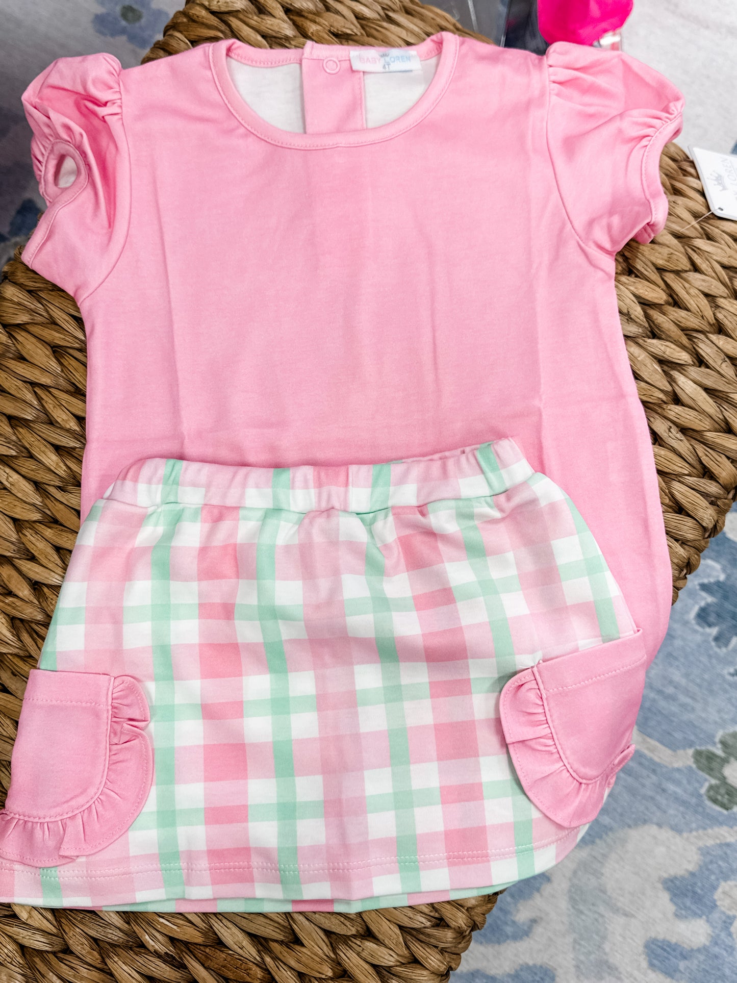 Pink Plaids Jane Skort Set