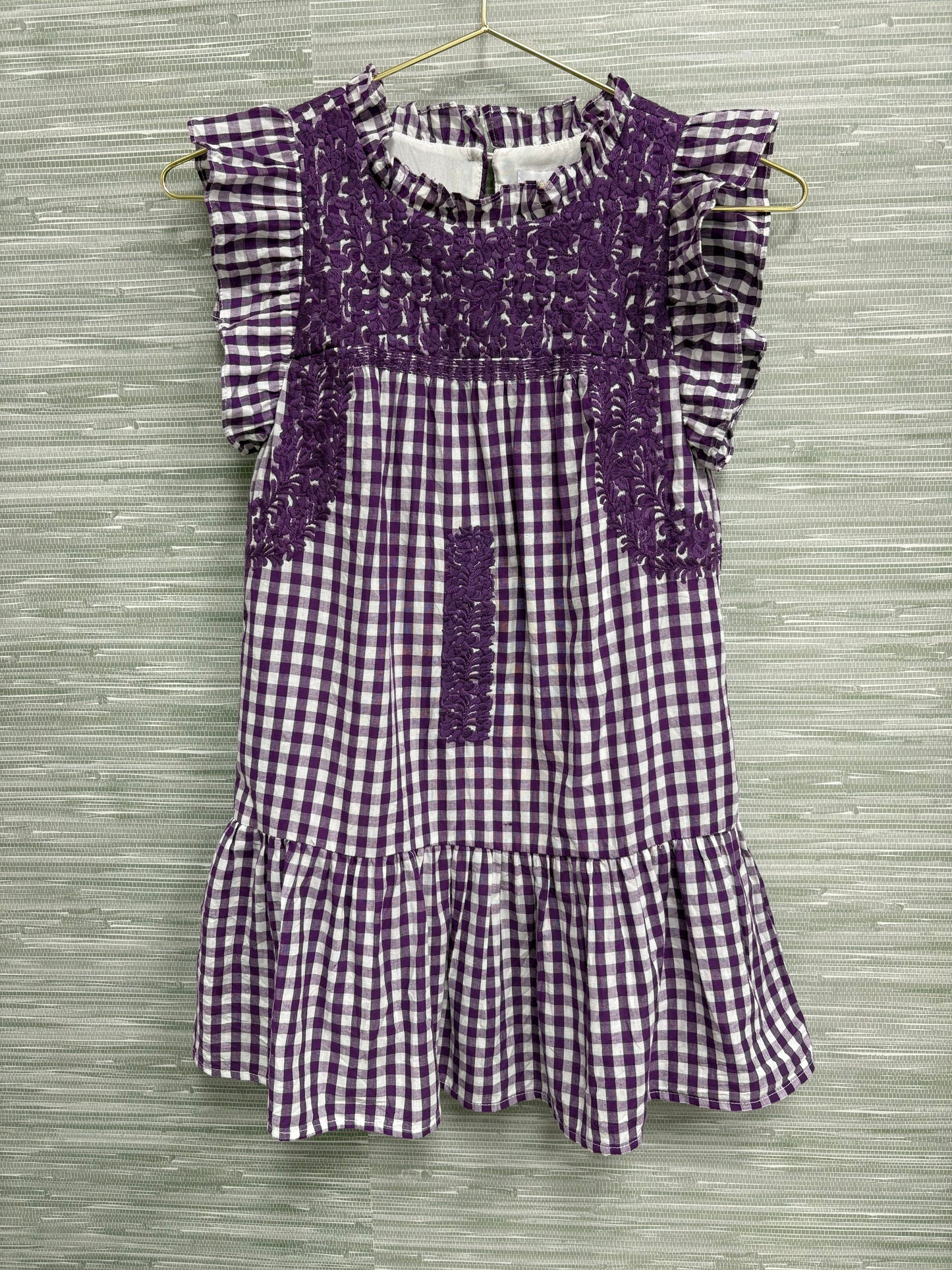 J Marie Purple Embroidered Dress 7