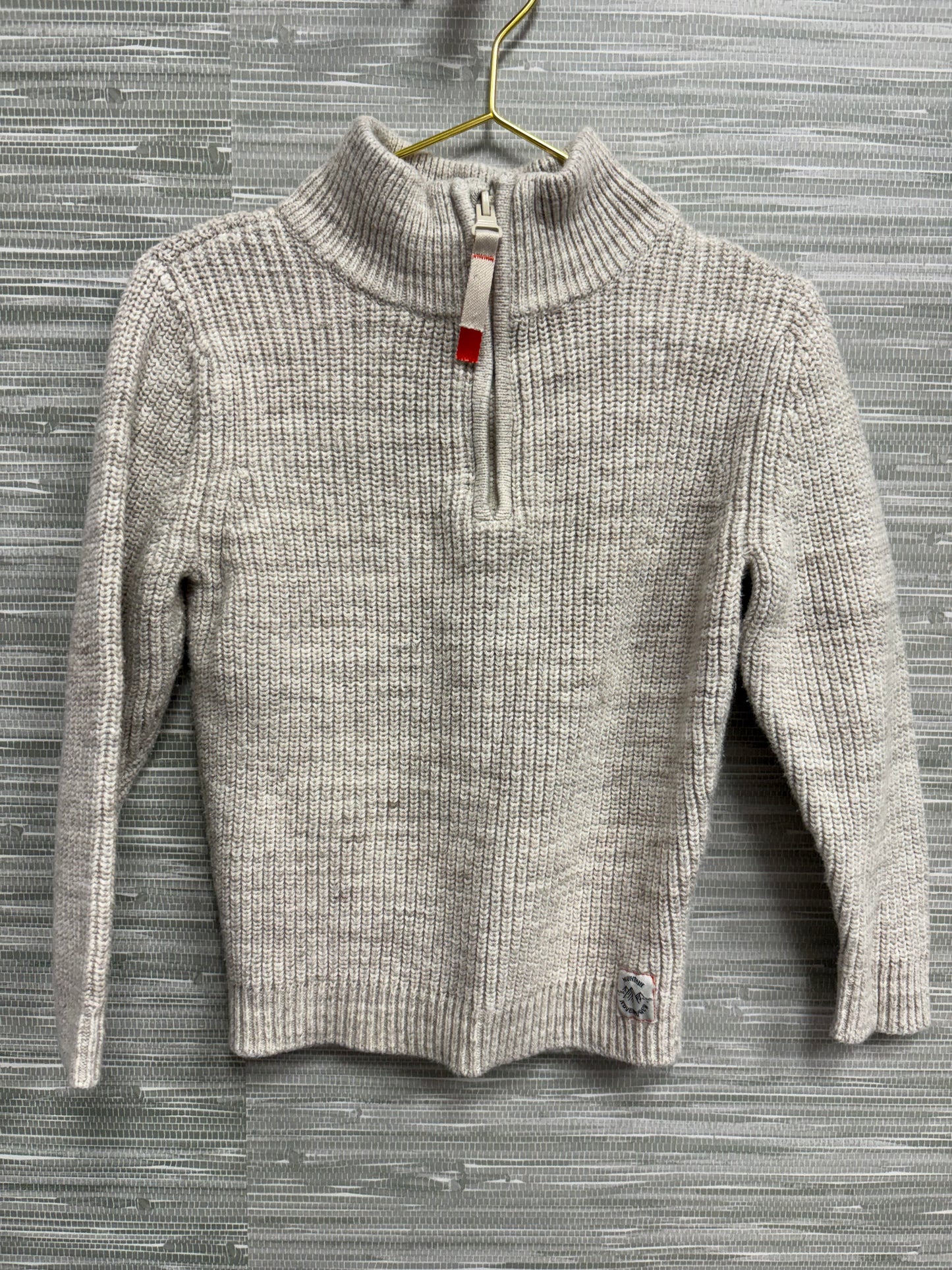 Zip Up Pullover Oatmeal 3/4T