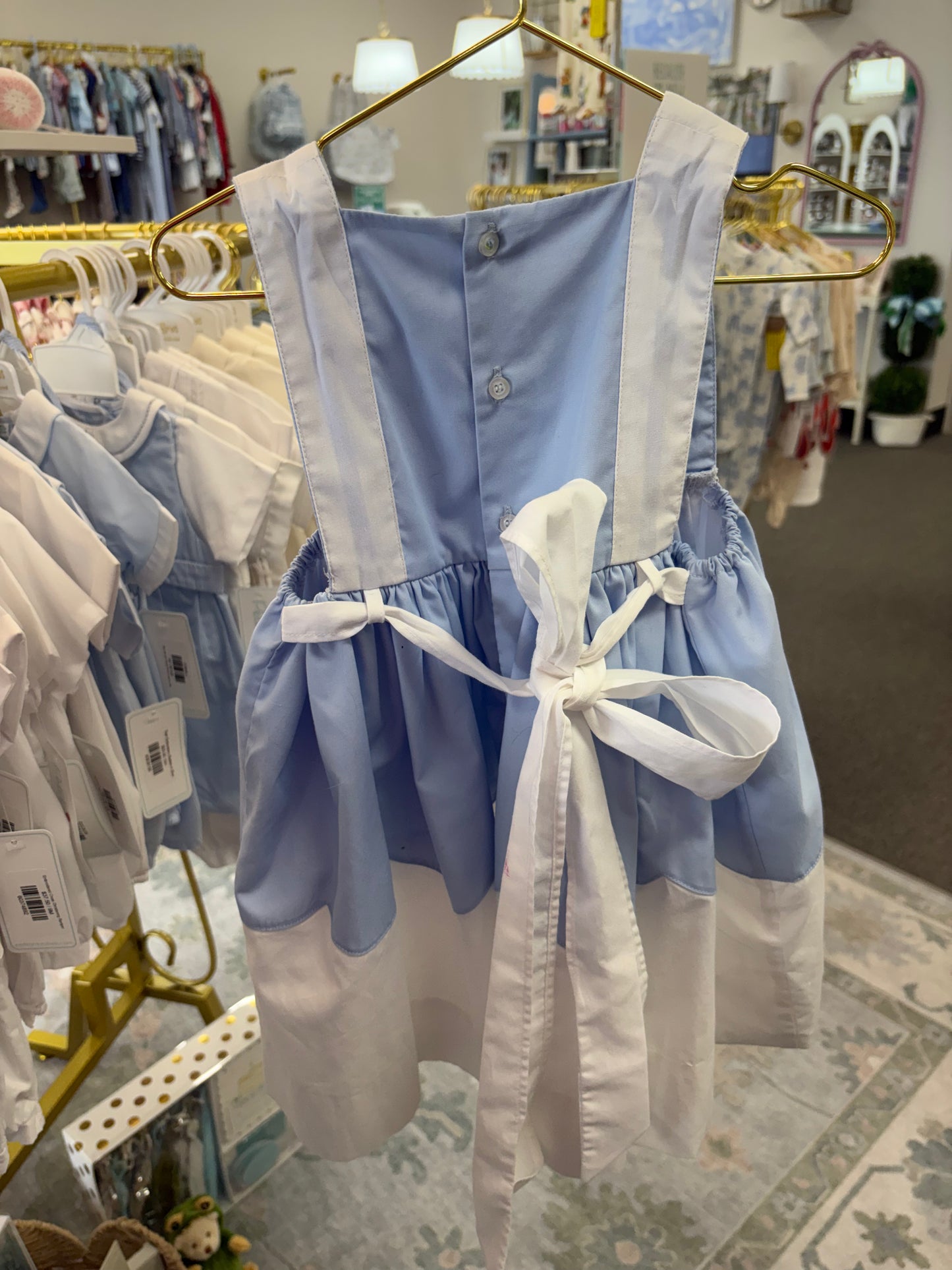 The Proper Peony Blue Floral Detail Dress 3T