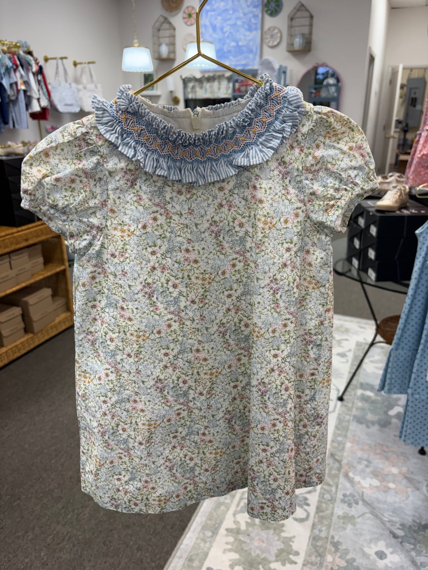 Edgehill Collection Floral Smocked Dress 2T
