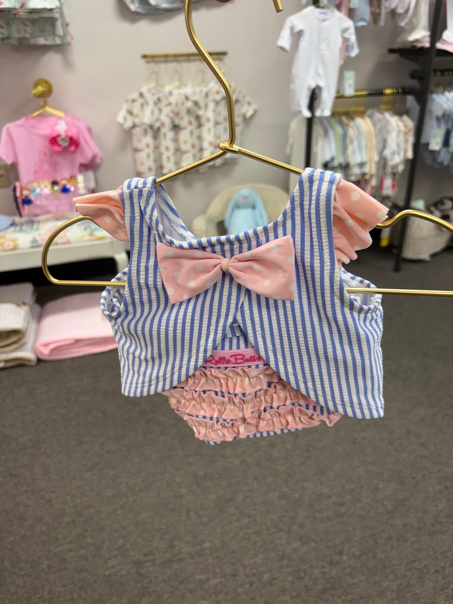 RB Pinstripe Twopiece Swim 3-6M