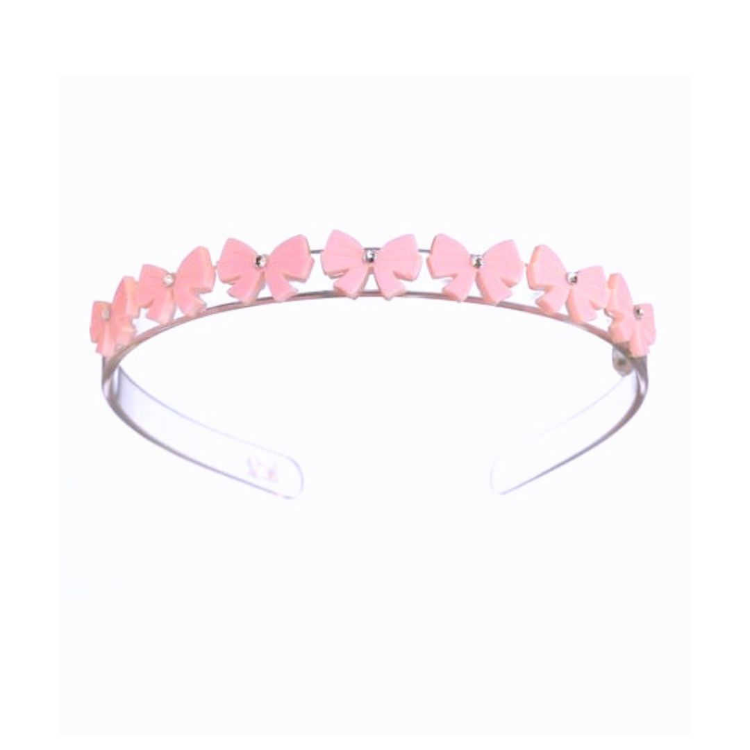 Headband - Mini Pink Satin Bows