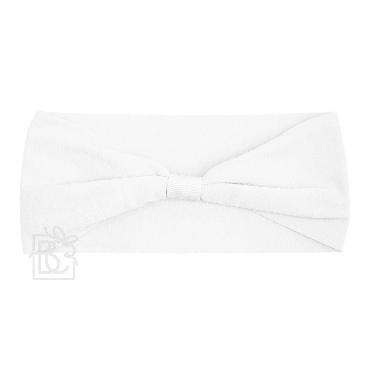 Nylon Add A Bow Headband - White