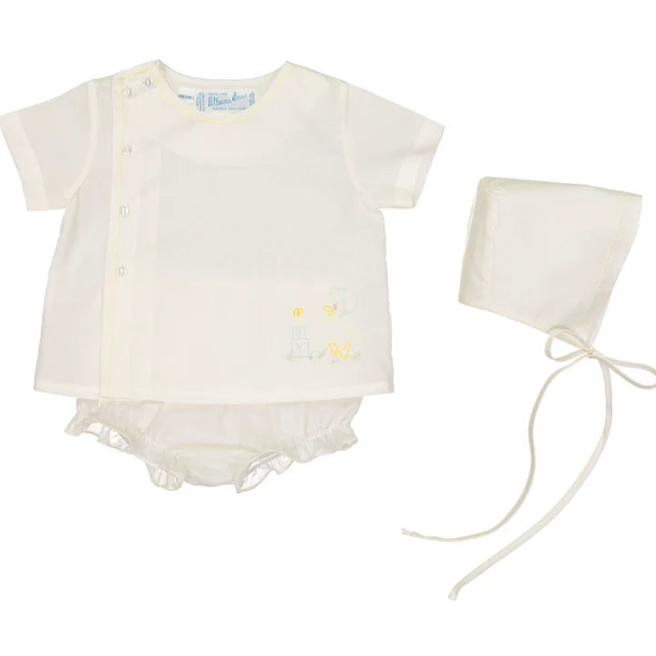 Preemie Duck Diaper Set - White Yellow