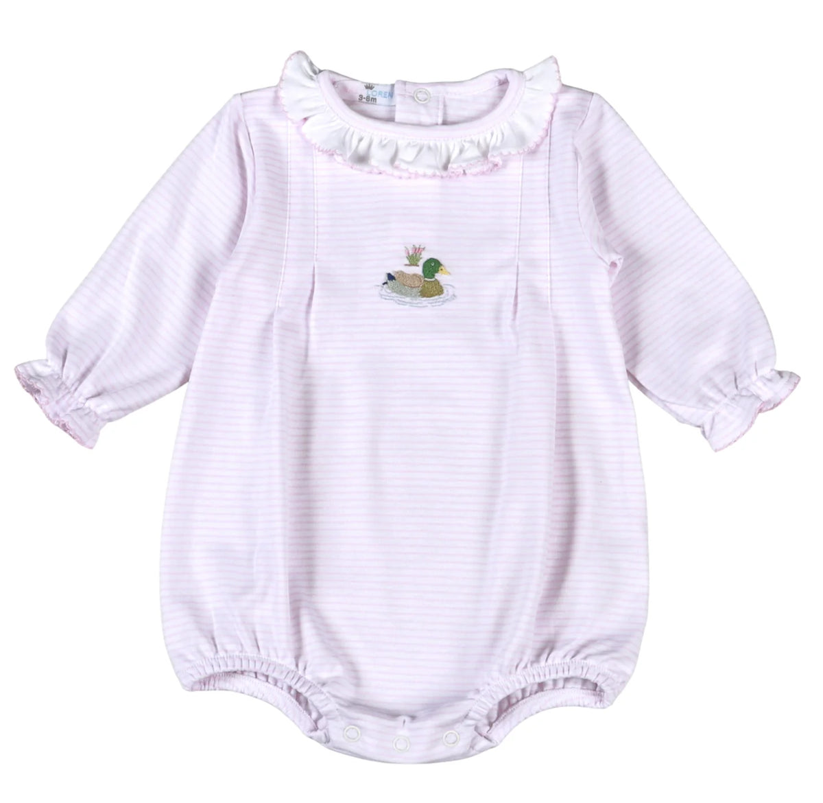 Pink Mallard Duck Long Sleeve Bubble