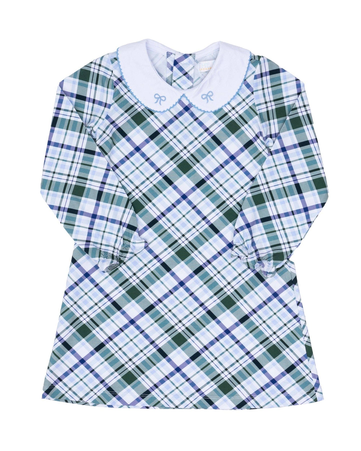 Presley Kait Ivy League Plaid LS Dress