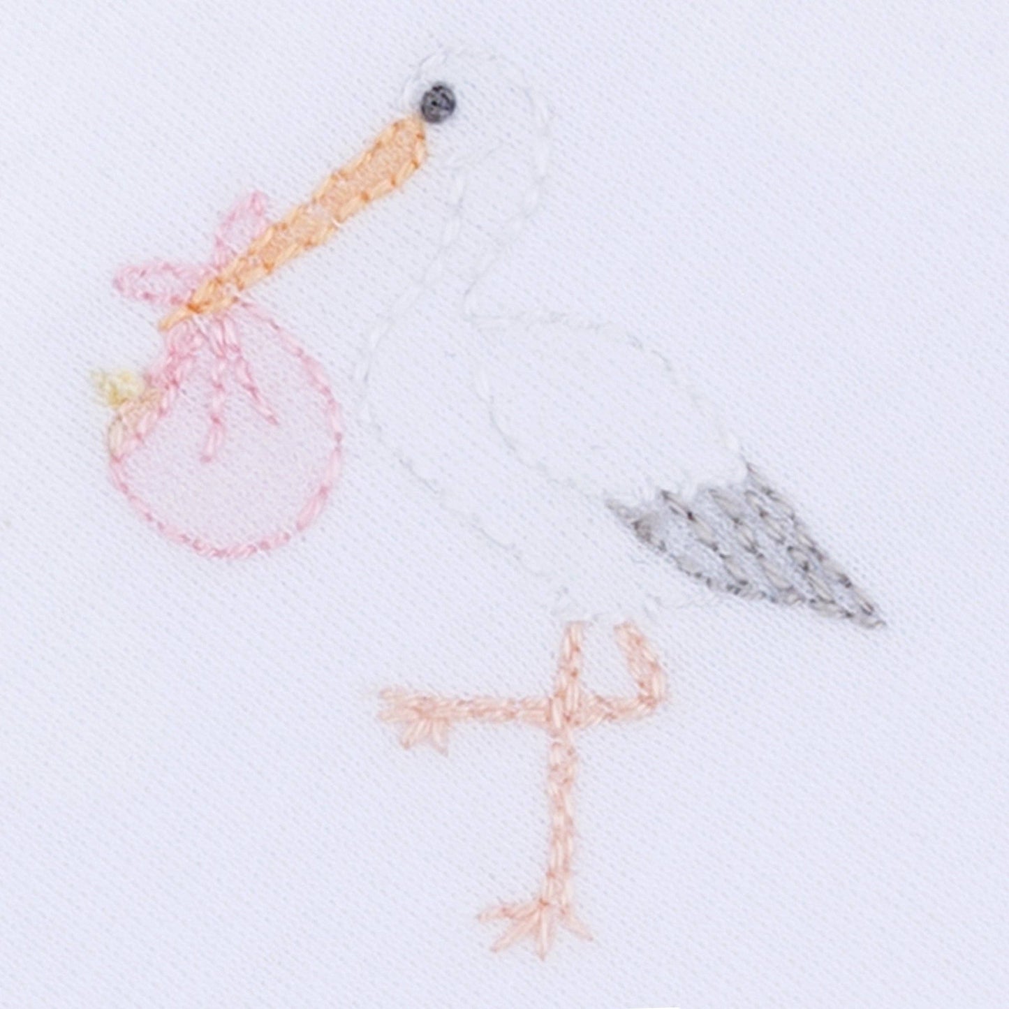 Vintage Stork Burp Cloth - Pink