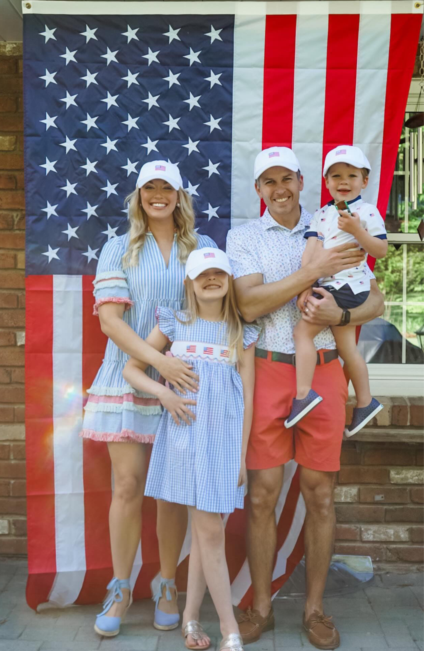 2026 American Flag Bow Baseball Hat: Youth (Ages 2-7)