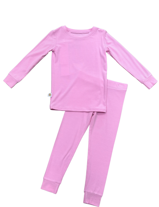 Pink Ribbed Jam Set