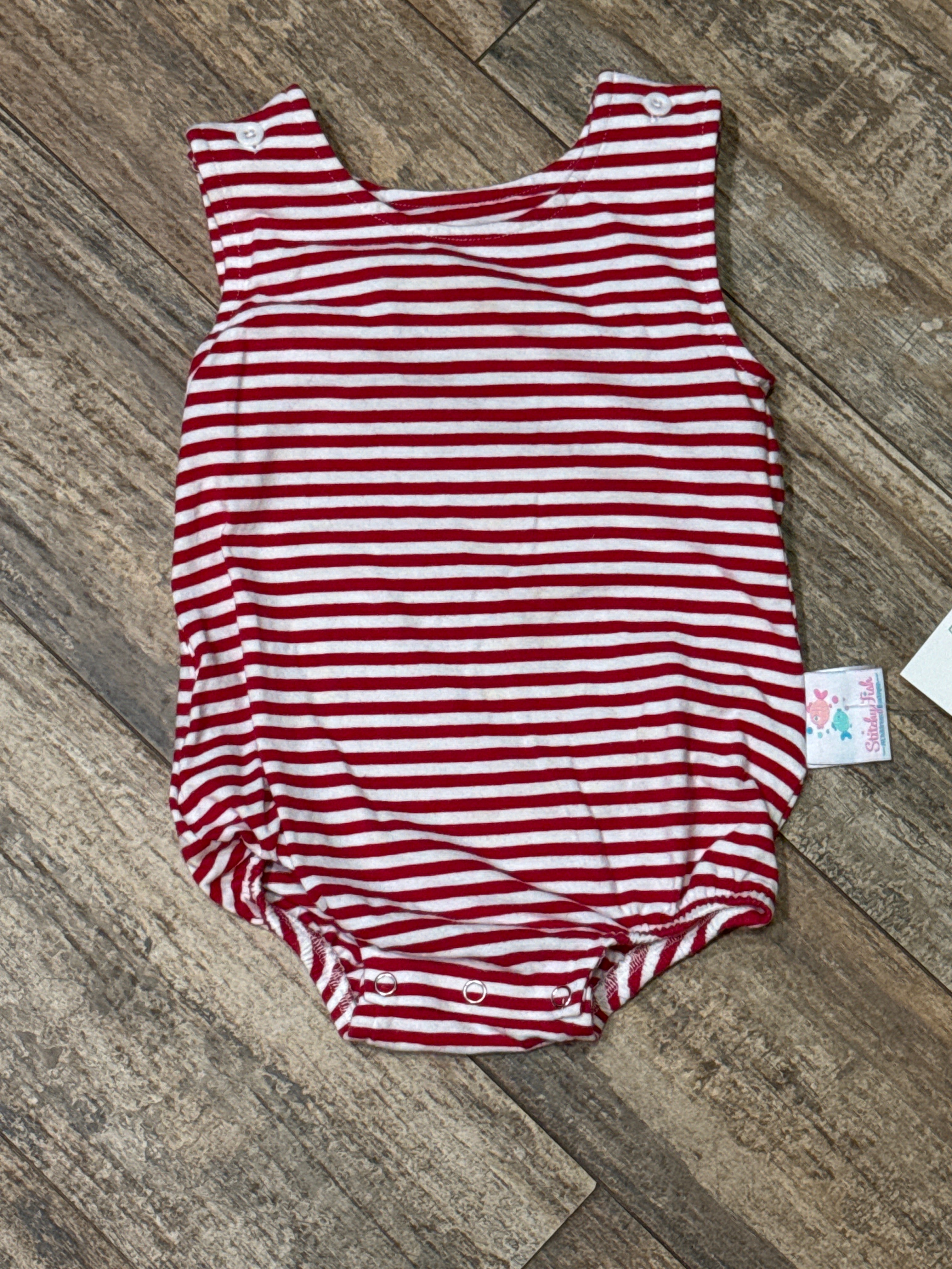 Stitchy Fish Red Stripe Bubble 9m
