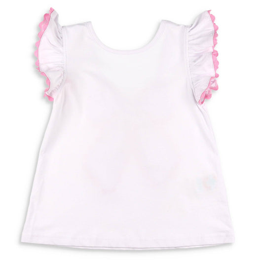 White Bow Back Top