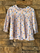 Stitchy Fish LS Floral Top 2T