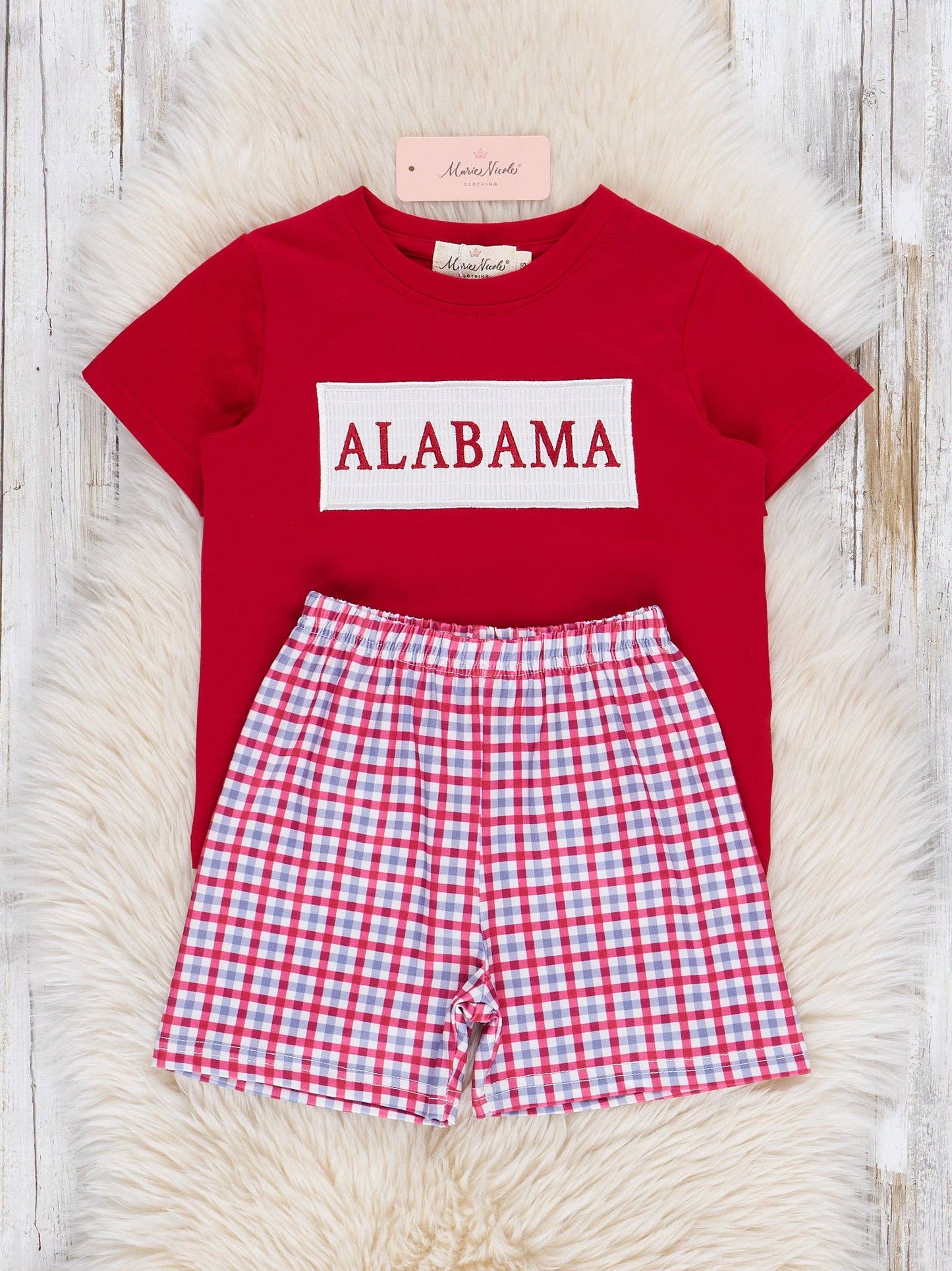Alabama Smocked Gingham Outfit: S(2yrs)